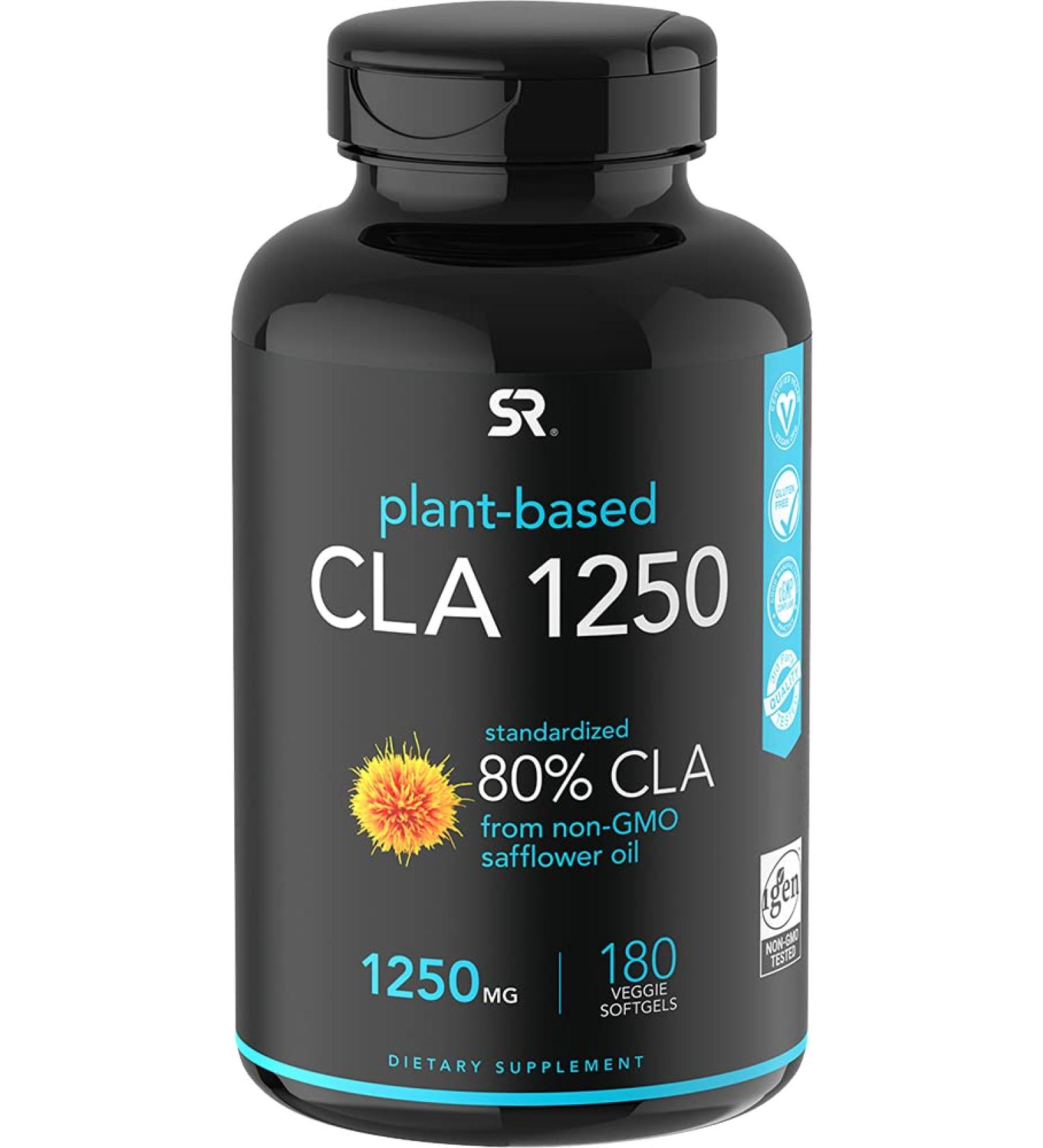 Buy Sports Research CLA 1250 mg - 180 Veggie Softgels for Weight Management - Buy Online on GoSupps.com