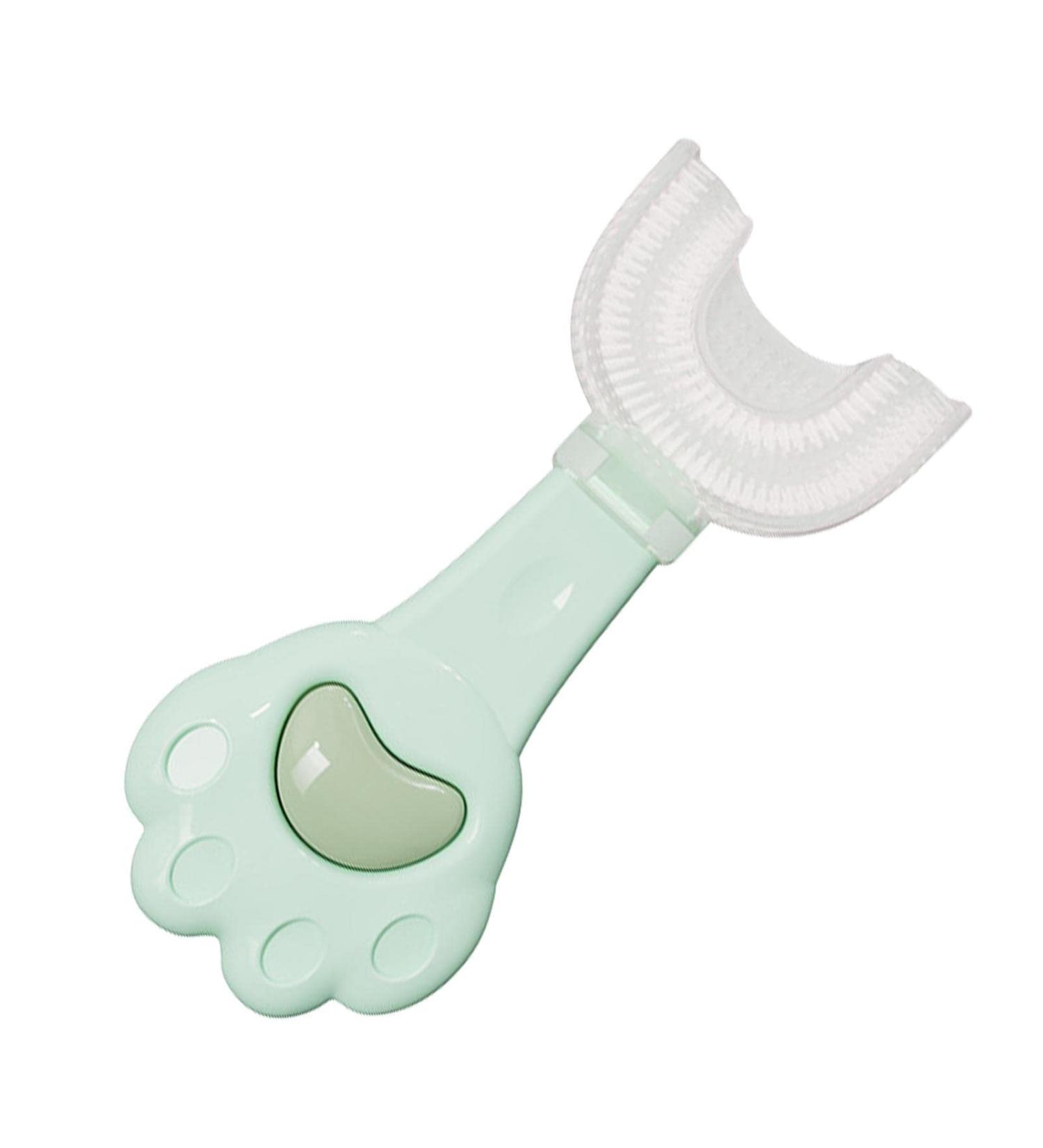 Kids U Shaped Toothbrush Children U Shape Toothbrush | Food Grade Silicone Kids Toothbrushes 360 Degree U Shape Toothbrush for Kids Baby Toddler Nicything Green 1 count (Pack of 1) - Buy Online on GoSupps.com