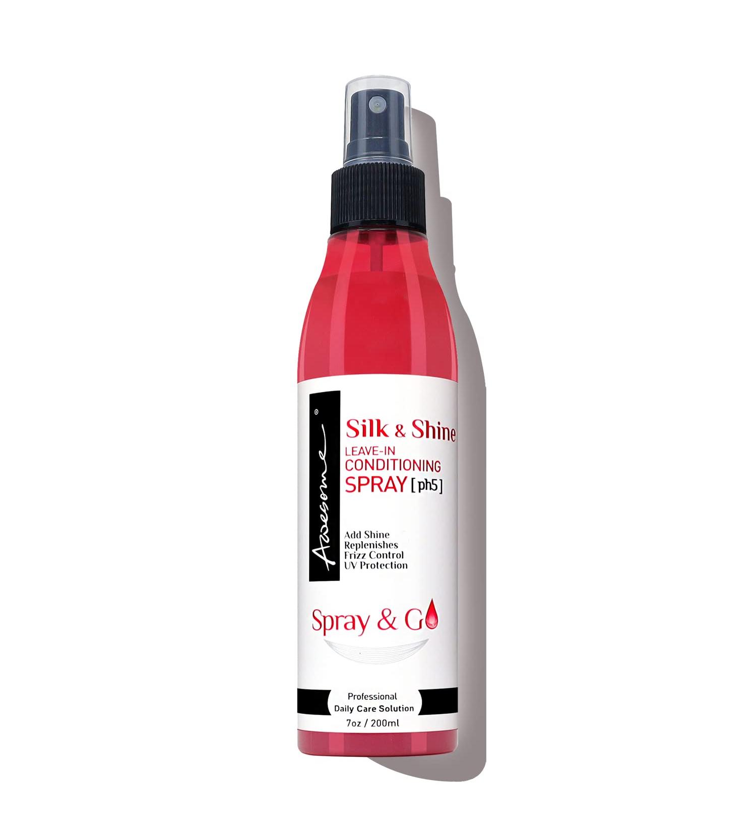 Awesome Silk & Shine Leave in Conditioner Spray pH5 Detangles & Replenishes Leaves Excellent Scent Anti-Frizz Provides Extra Moisture & Freshness Feeling UV Protection 7 fl oz 7 Fl Oz (Pack of 1) - Buy Online on GoSupps.com