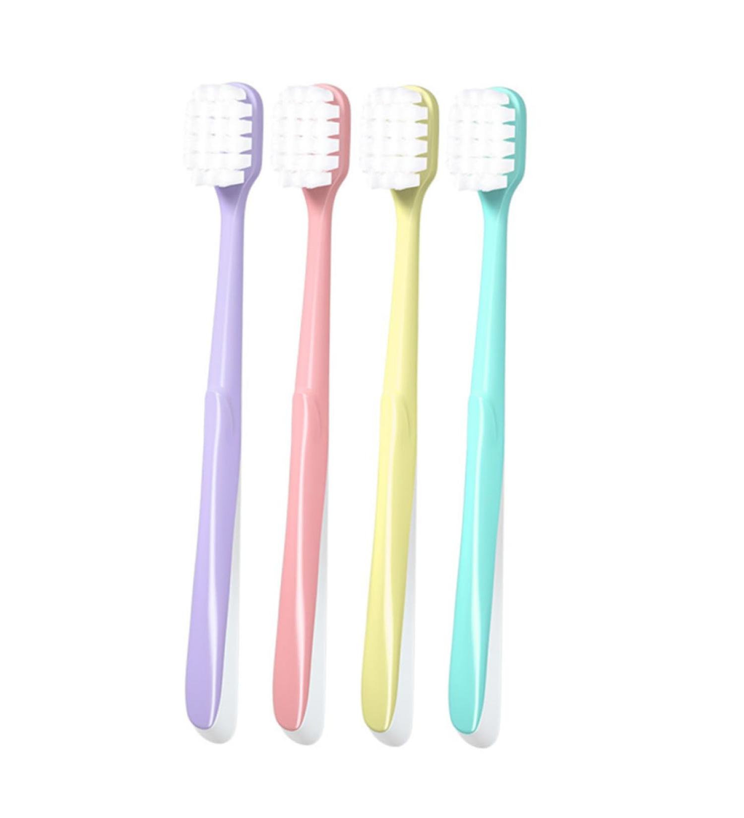Minkissy 4-Piece Soft Cotton Toothbrush Set for Women & Teens | Portable Handheld Toothbrushes with Clean 3-Page Design - Buy Online on GoSupps.com