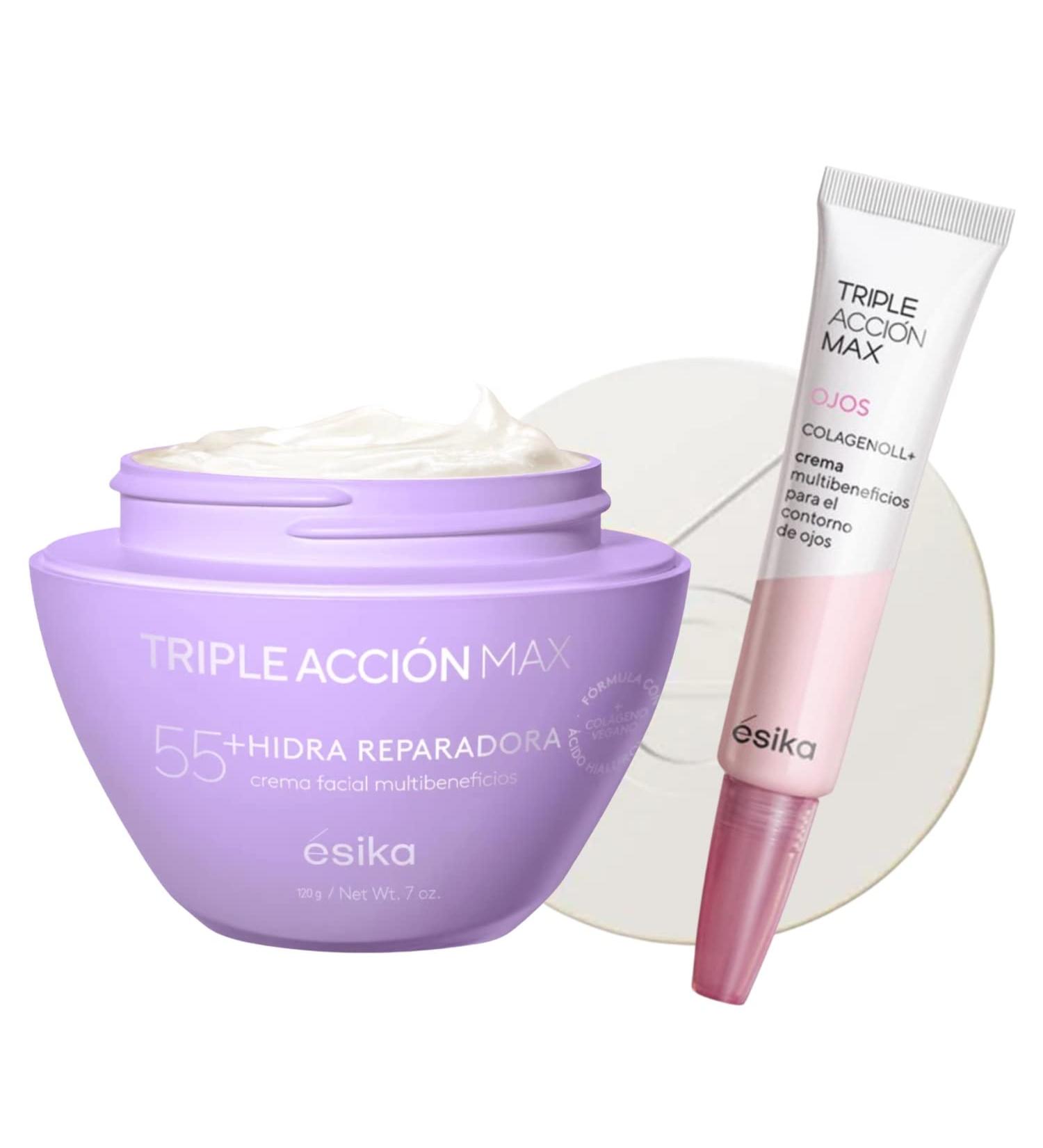 Esika Triple Accion Max Bundle Multibenefits Face Cream 55+ and Triple Accion Max Eyes Cream - Buy Online on GoSupps.com