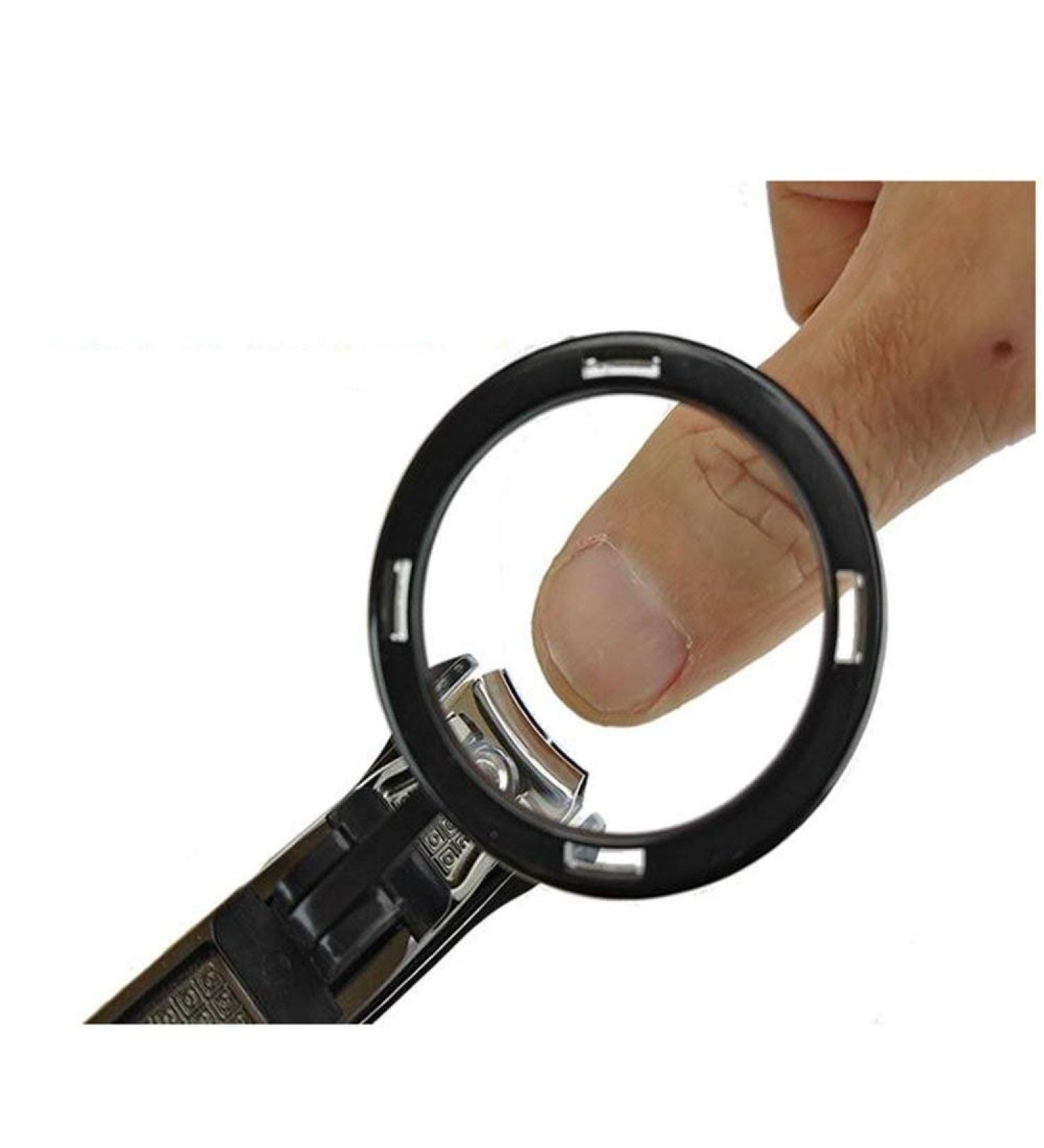 Mini Magnifying Glass Handheld Portable High DefinitionNail Clamp Nail Knife Anti Clip Meat Safety Scissors Maps Crafts Magnifier Black Good Times - Buy Online on GoSupps.com