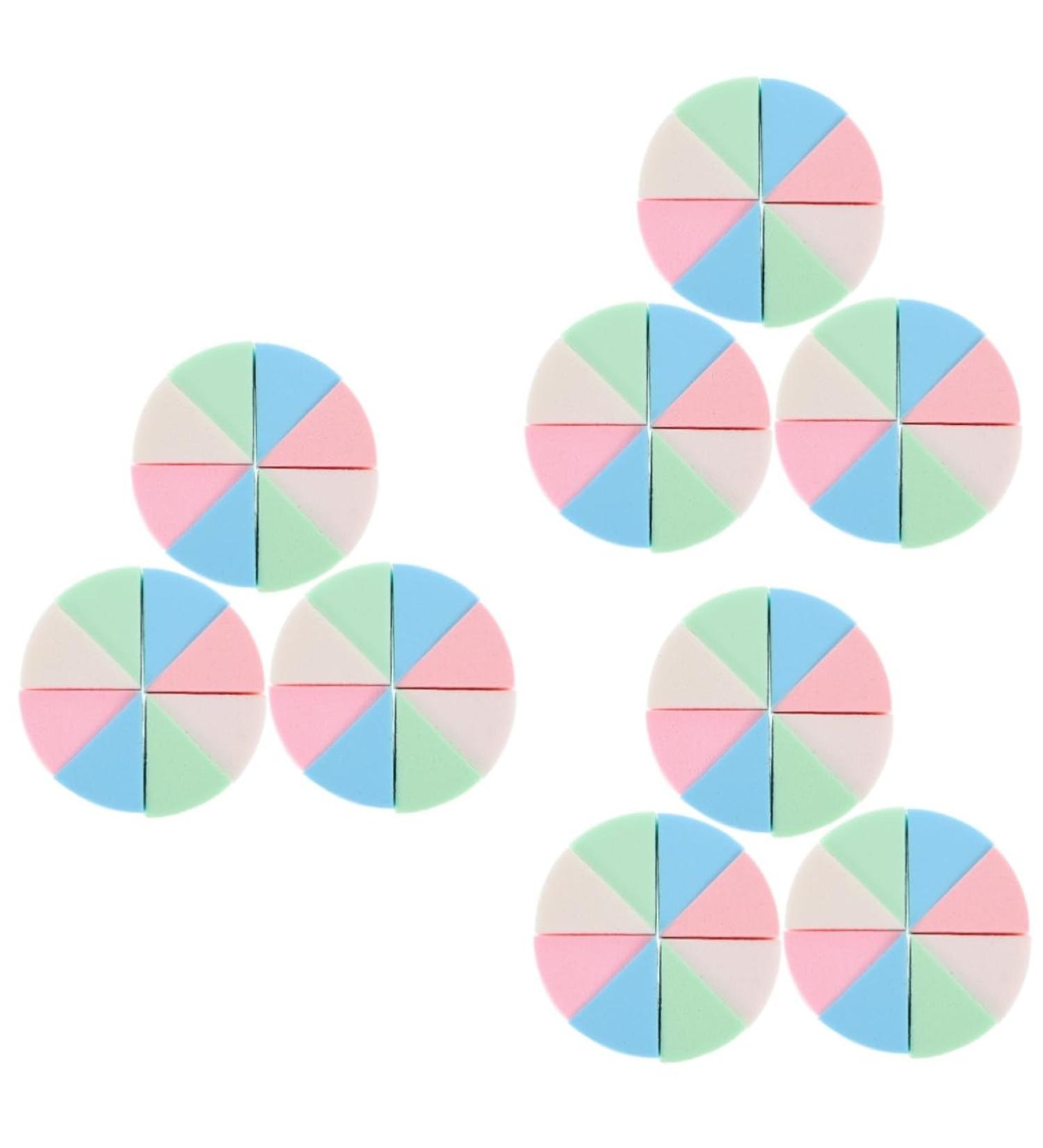 FRCOLOR 9 Sets Triangular Sponge Puff Foundation Makeup Pads Face Puff Finger Puff Cleansing Cotton Pads Makeup Tool Face for Cleansing Girl Wet and Dry Loose Powder Emulsion - Buy Online on GoSupps.com