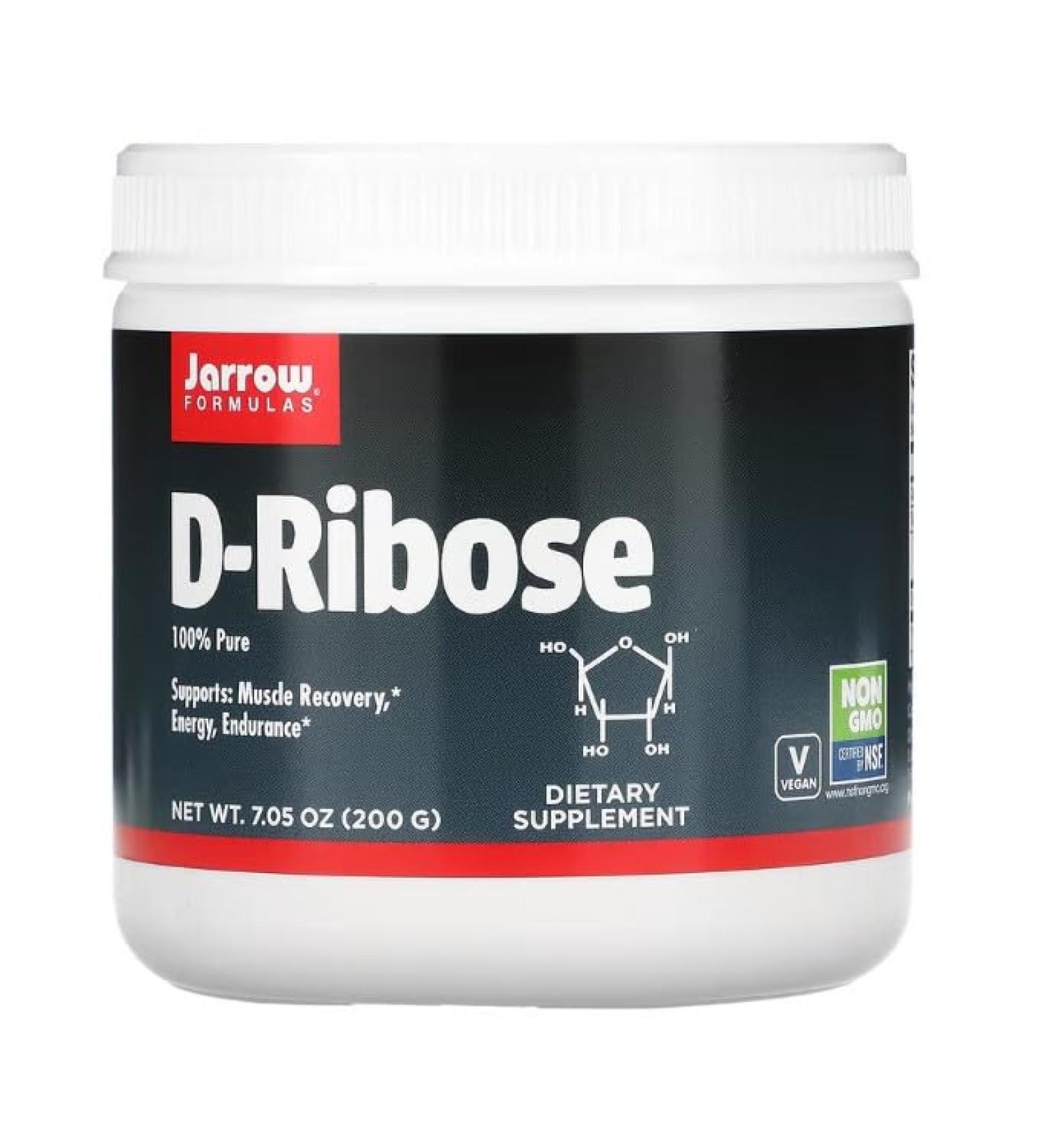 D-Ribose Jarrow Powder - Natural Energy Source & Muscle Support - 200g - Premium Quality - Buy Online on GoSupps.com