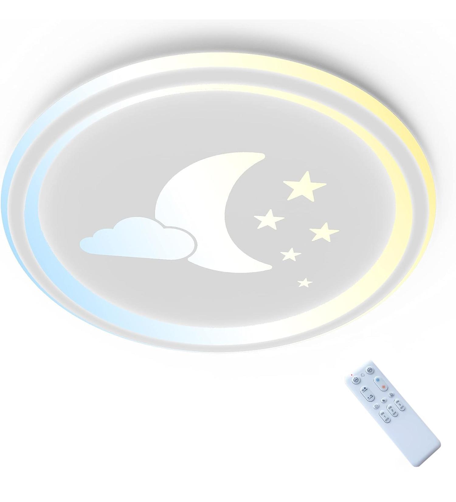 Anten Moonpie 24W LED Ceiling Lamp for Children's Room - Dimmable Remote Control 30cm Flat Design Adjustable 3000-6500K - International Shipping Available - Buy Online on GoSupps.com