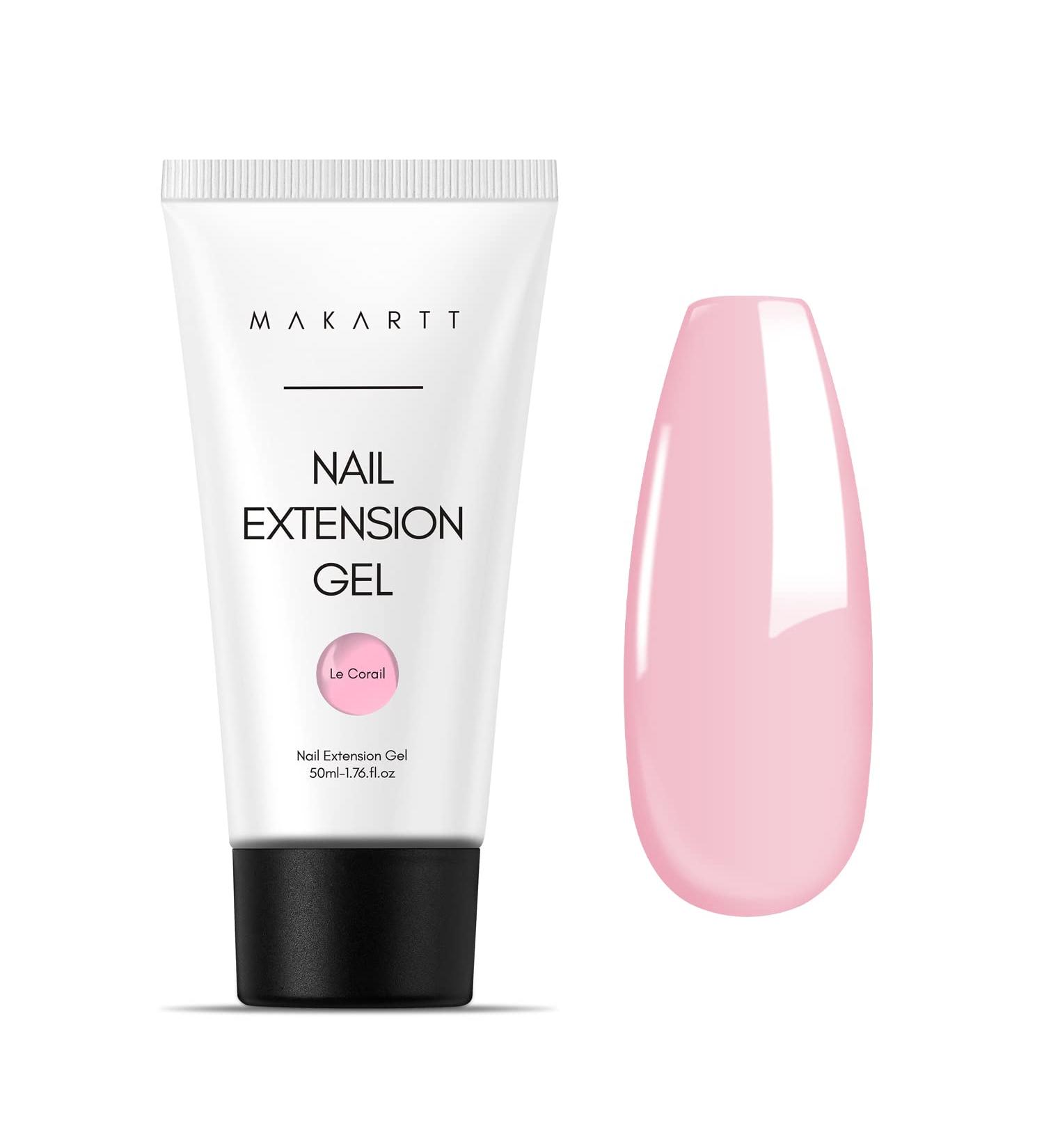 Makartt Poly Nail Gel 50ML - Builder Gel for Nail Extensions in White, Pink, Nude, Clear, and Rosy Shades - Ideal for Technicians, Beginners, and Salon Designs - Buy Online on GoSupps.com