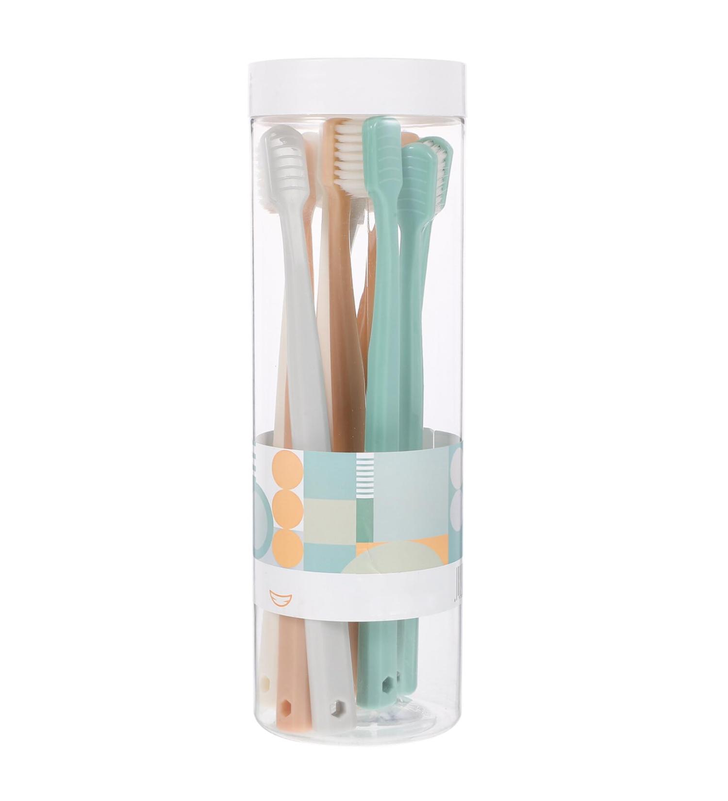 Gatuida 10 pieces manual toothbrushes extra soft bristles portable travel toothbrush colorful mouth cleaning brushes for adult children women men