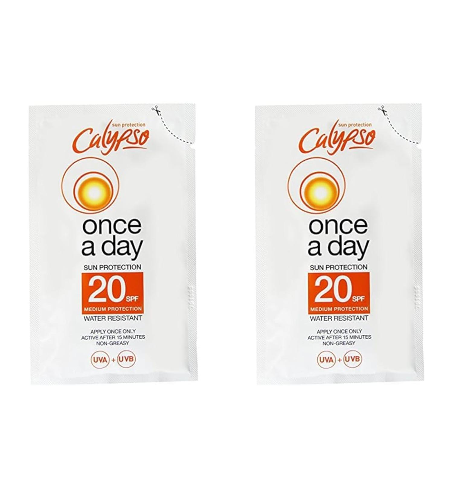 Calypso Once A Day Sun Protection Sachet SPF20 | 40ml (Pack of 2) 40 ml (Pack of 2) - Buy Online on GoSupps.com