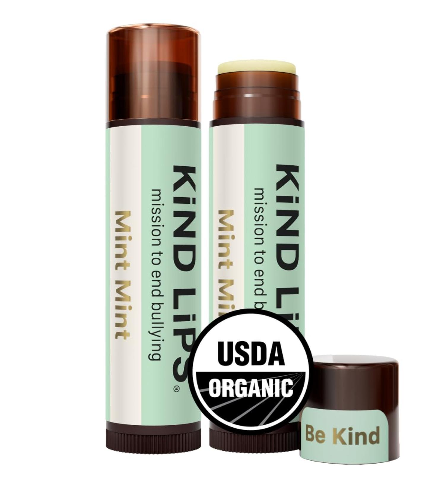 Kind Lips Mint Mint Extra Minty Organic Lip Balm Natural Moisturizing Lip Care 2 Pack Mint Mint 1 Count (Pack of 2) - Buy Online on GoSupps.com