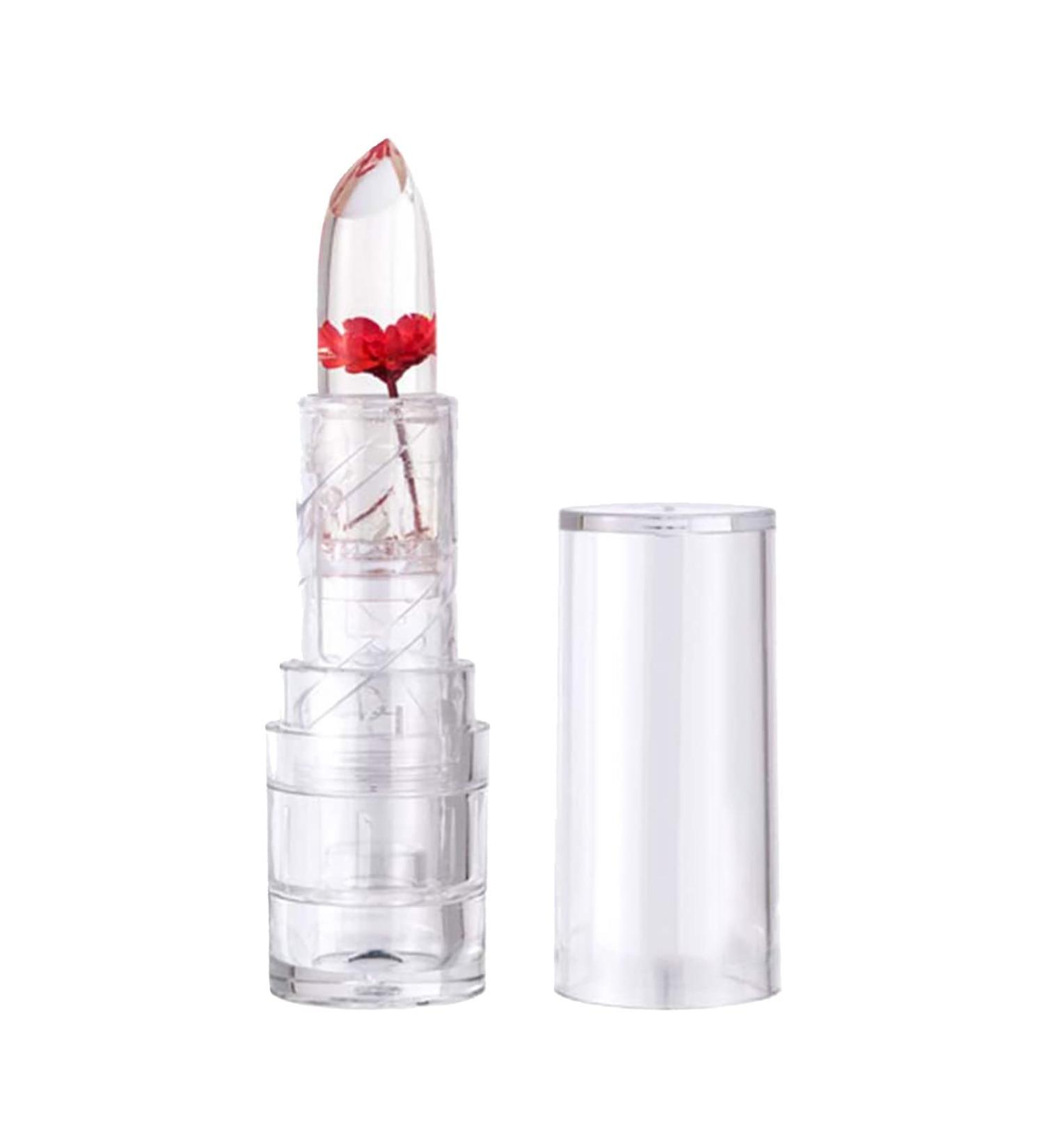 WGUST Labial Color Flower Moisturizing Lipstick Moisturizing Lipstick Jelly Flower Lipstick Lip Balm Hydrating Moisturizing Hydrating Dry Cracking Lip Bleaching for Dark One Size A