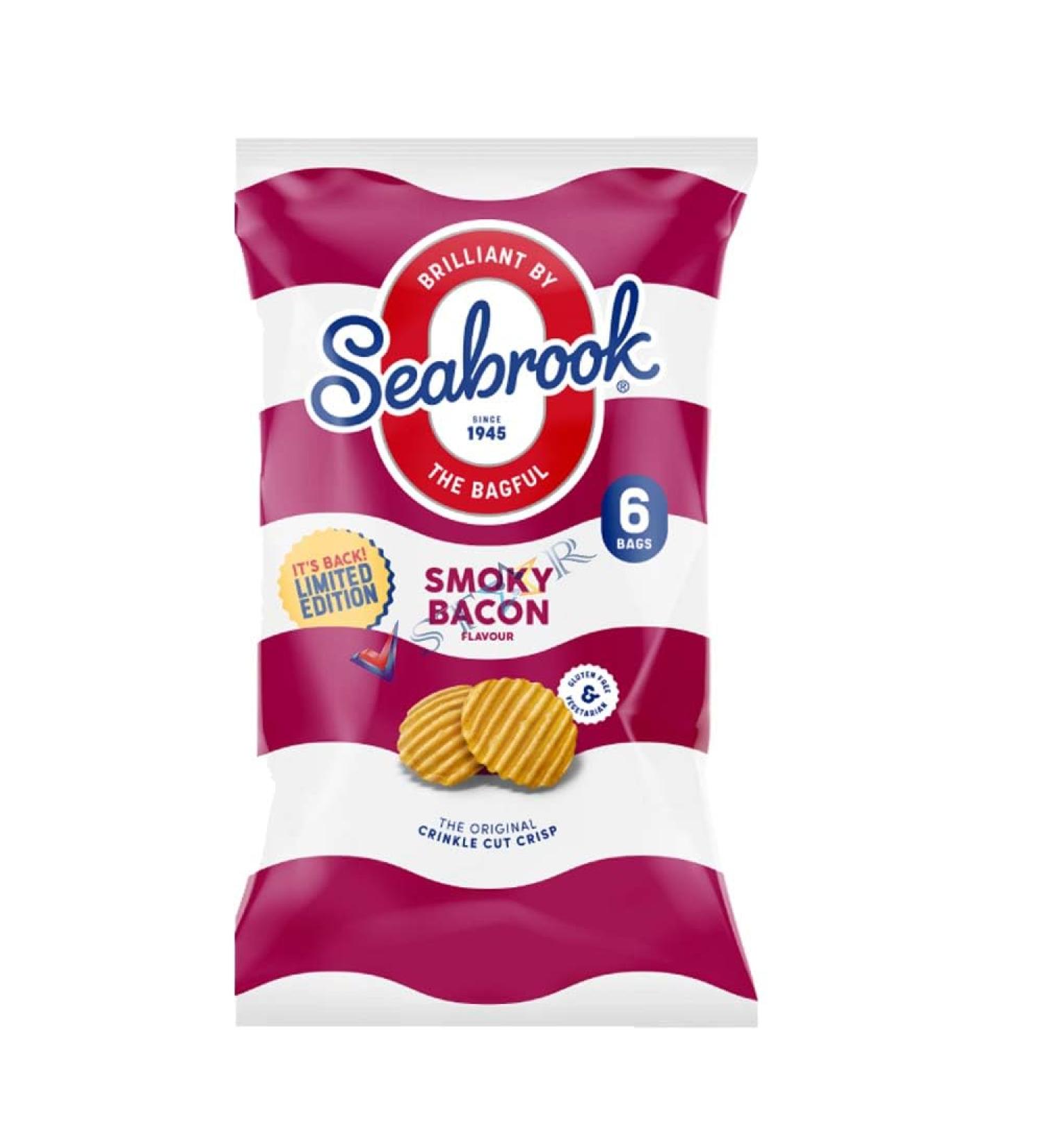 Chips Crisps Bags Collections - Deliciously light & Crispy Chips Bags (2 Packs Smoky Bacon Crisps Limited Edition (6 x 25g))