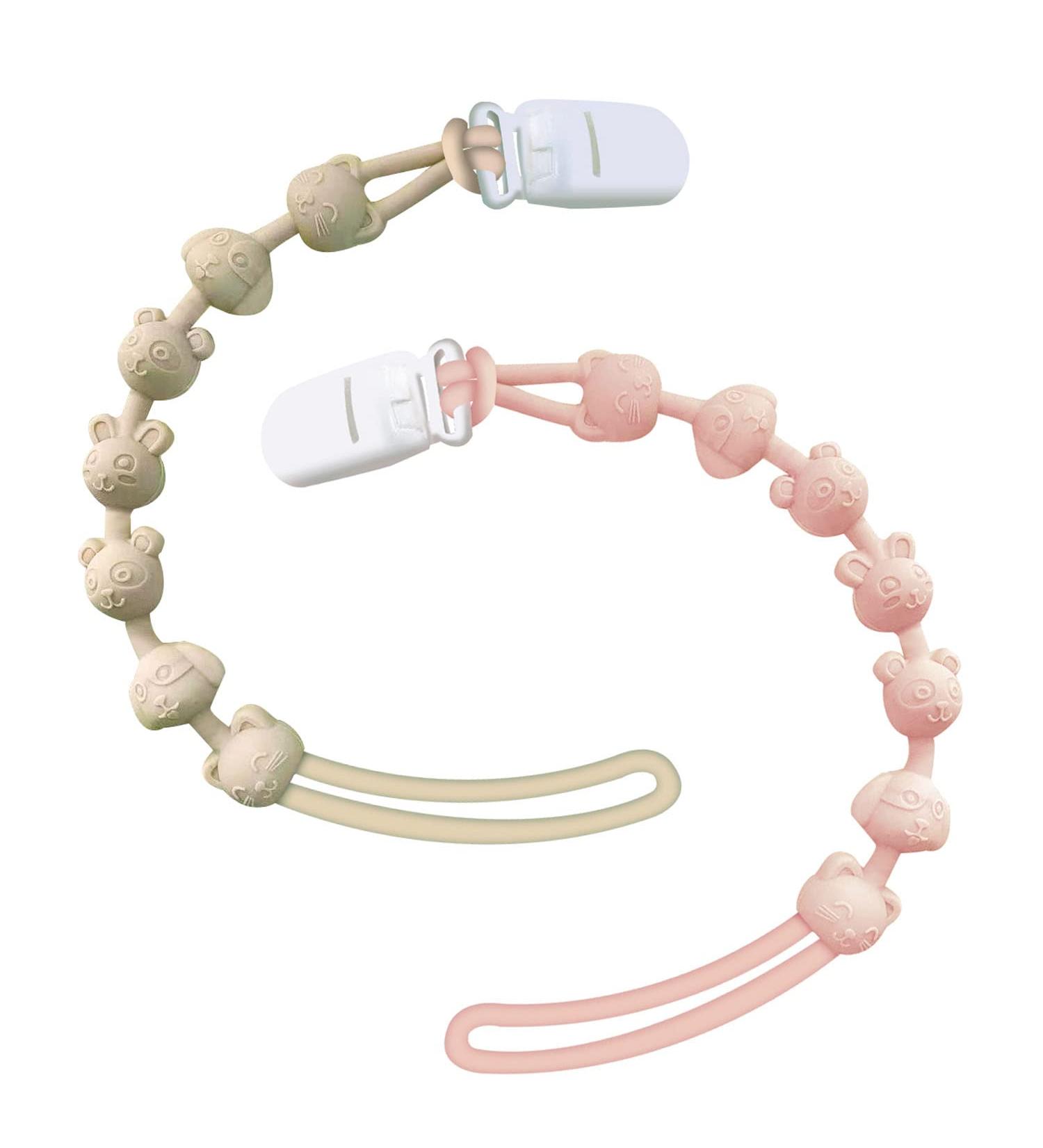 Pacifier Clip for Boys Baby Girl Silicone Pacifier Holder Clips Binky Clips Gift for Baby Shower Birthday and Christmas Style C - Buy Online on GoSupps.com