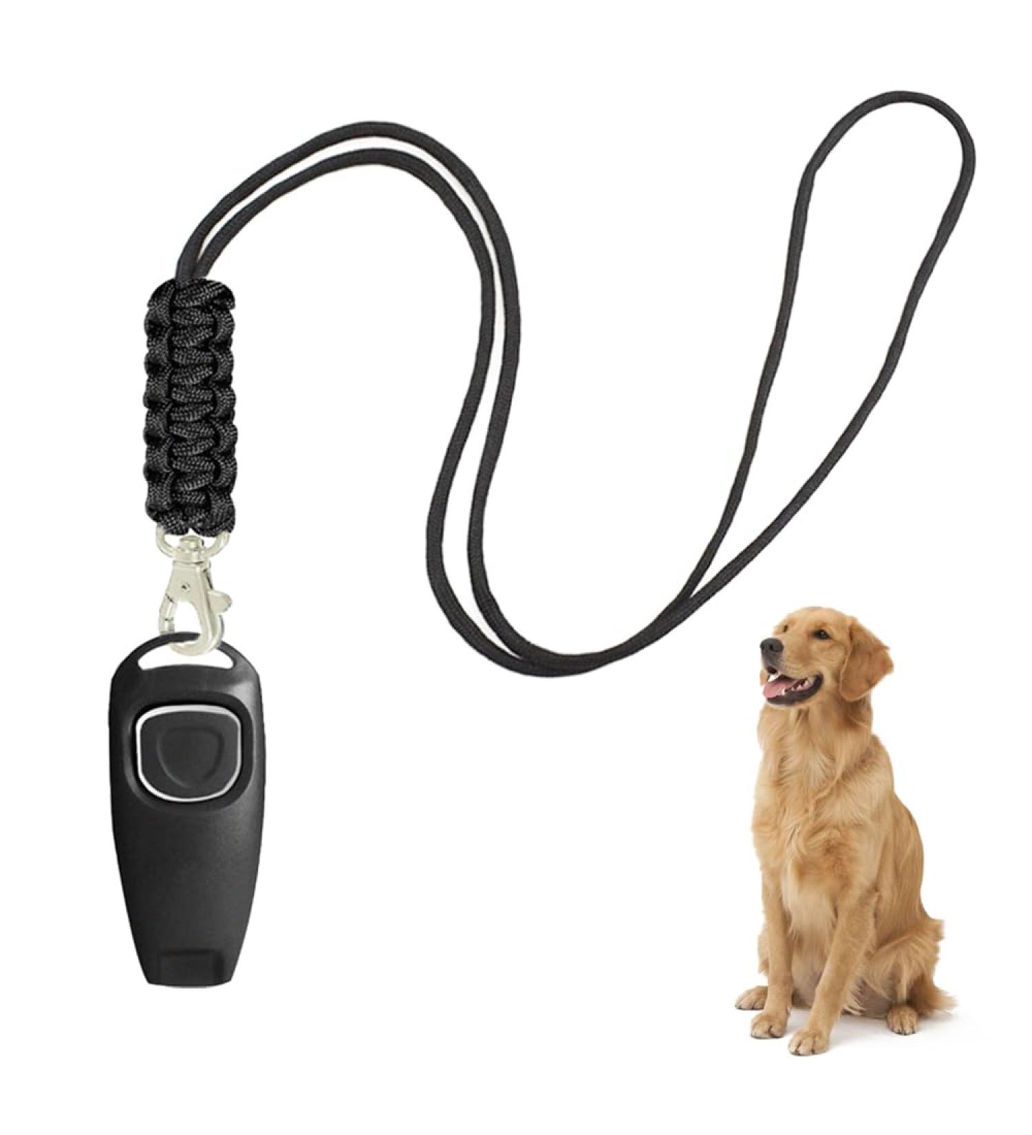 HGOCAHUZI Dog Training Clickers Dog Whistle Pet Clicker 2-in-1 Trainer Practical Pet Training Tools with Lanyard for Dogs Cats Birds Puppy Training - Buy Online on GoSupps.com