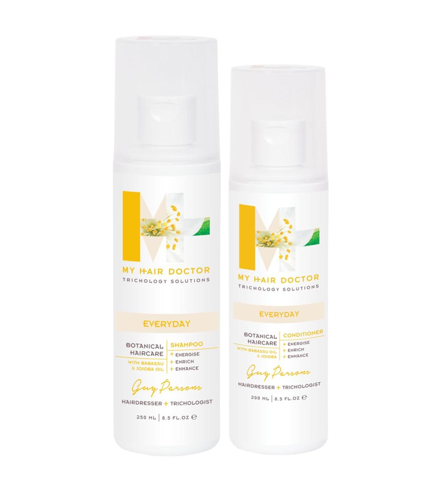  MY HAIR DOCTOR MY HAIR DOCTOR Enriching Everyday Lightweight Shampoo (250 ml) and Conditioner (200 ml) with Keratin Duo for all hair types | Sulfate-free vegan hair care - Buy Online on GoSupps.com