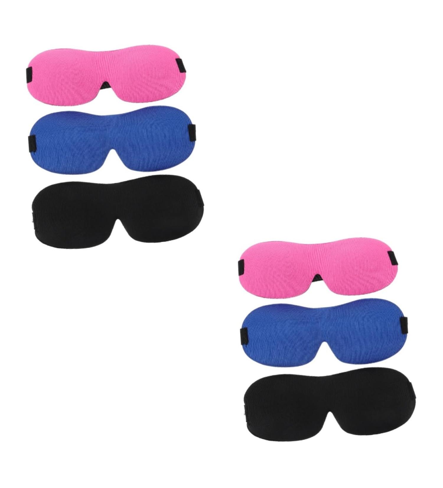 minkissy 6 Pi ces 3D Masque De Sommeil Cache-Yeux En Soie Pour Dormir Voyage Cache-Yeux Ombre De Couchage Masque Pour Les Yeux Band s Masque Pour Les Yeux Noir Fard Paupi res Bandeaux En - Buy Online on GoSupps.com