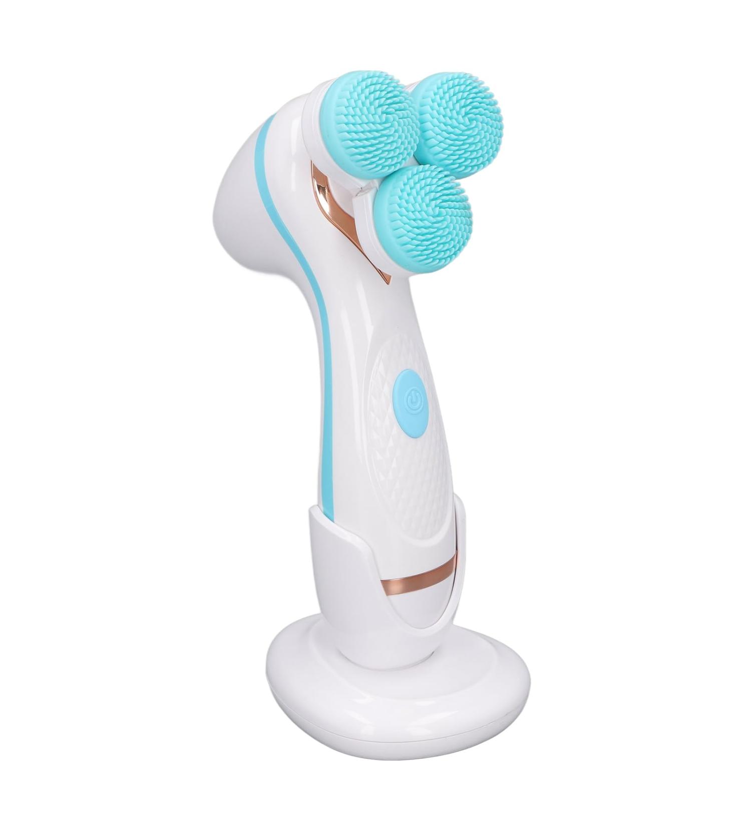 Facial Cleansing Brush Electric Facial Scrubber Silicone Multifunctional USB Rechargeable Deep Cleansing for Daily Life (Blue) - Buy Online on GoSupps.com