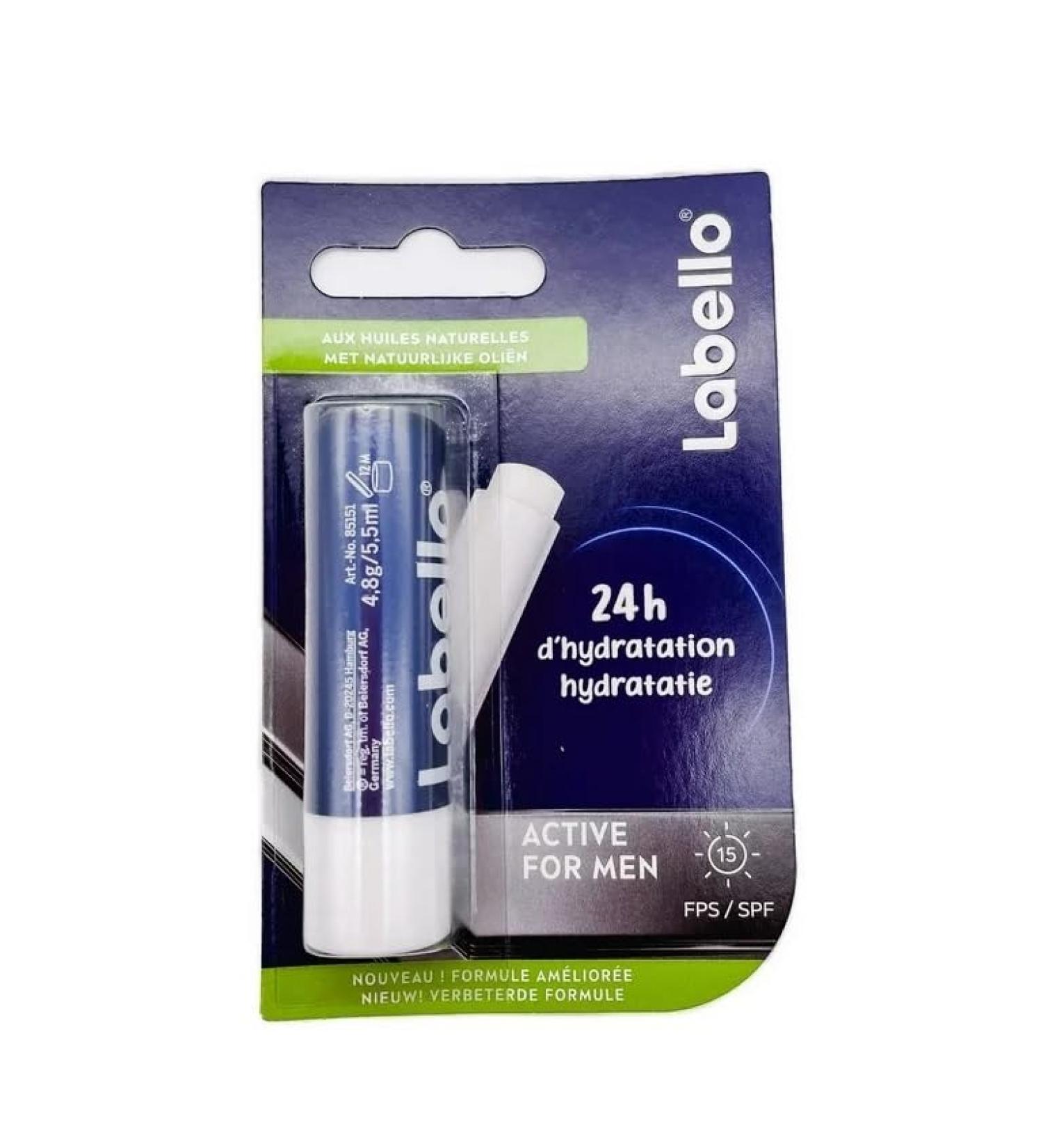 Labello Labello Lipcare/Pack of 6 active lip balms for men SPF 15 - 4.8 g