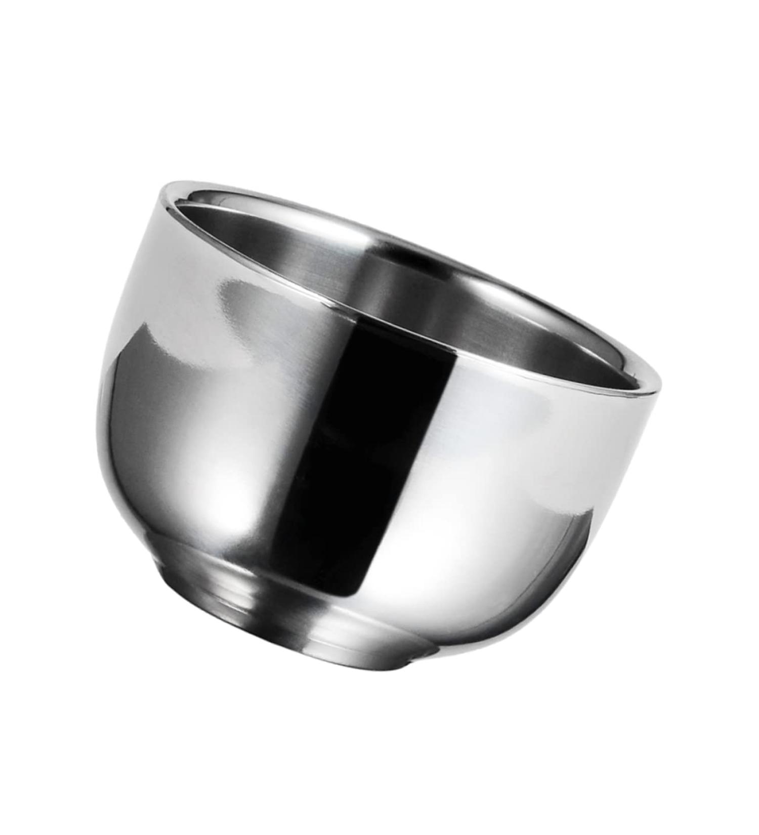 WOONEKY Stainless Steel Impact Bowl - Double Layer Razor Cup for Men | Durable Mixing & Shaving Container - Buy Online on GoSupps.com