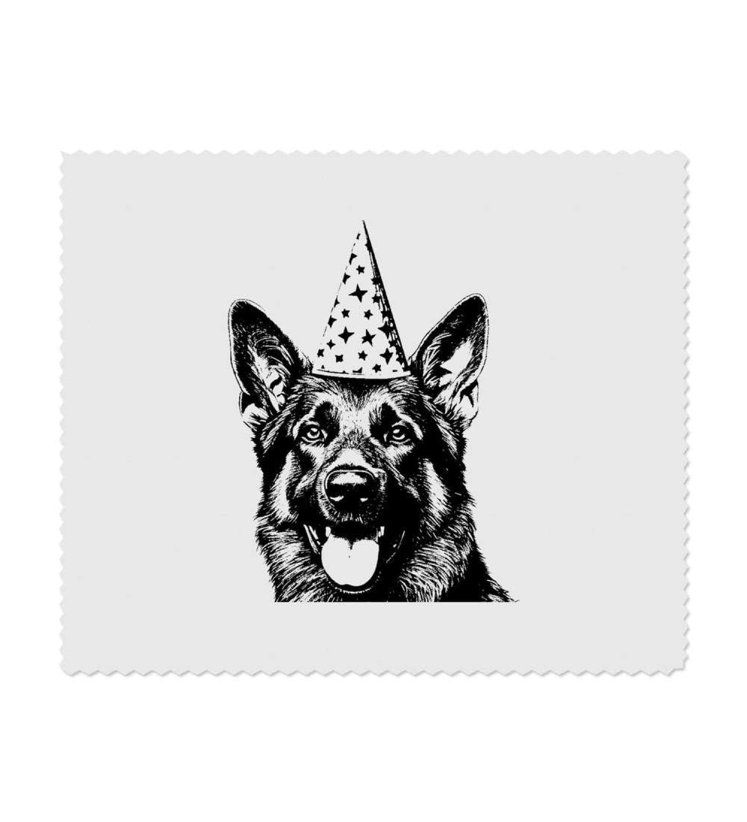 2 x German Shepherd Party Hat Glasses Cleaning Cloths | Perfect Gift for Dog Lovers - Buy Online on GoSupps.com