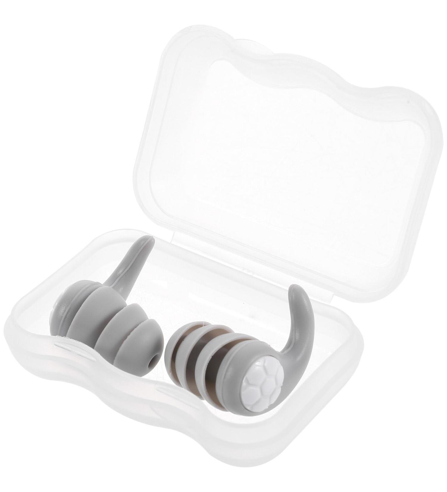 KALLORY 1 Pair earplugs Earbuds Ear Buds Pool Ear Plugs Sound Blocking Ear Plugs Concert Ear Protection Ear Plugs for Noise Reduction Music Ear Plugs for Concerts Adult Man Grey