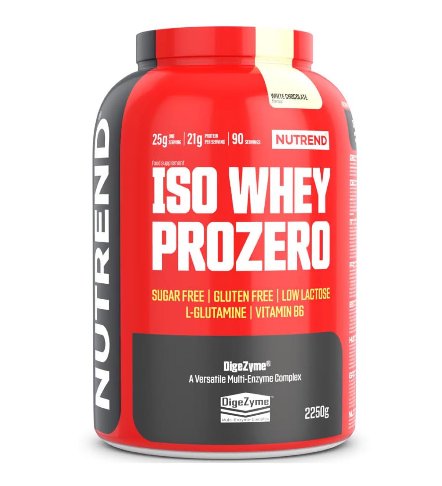  NUTREND NUTREND Iso Whey ProZero 2250g Premium quality whey protein isolate with no added sugar (white chocolate) - Buy Online on GoSupps.com