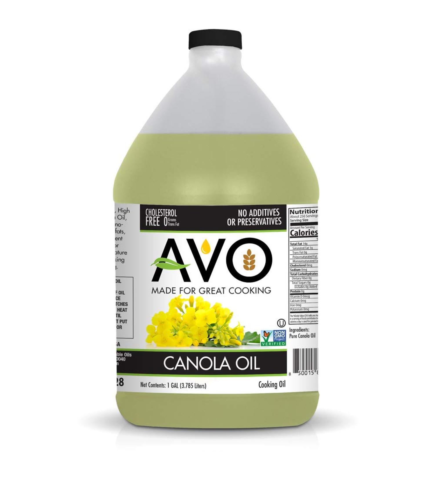 AVO Non-GMO Expeller Pressed Canola Oil - 1 Gallon | Certified & High-Quality - Buy Online on GoSupps.com
