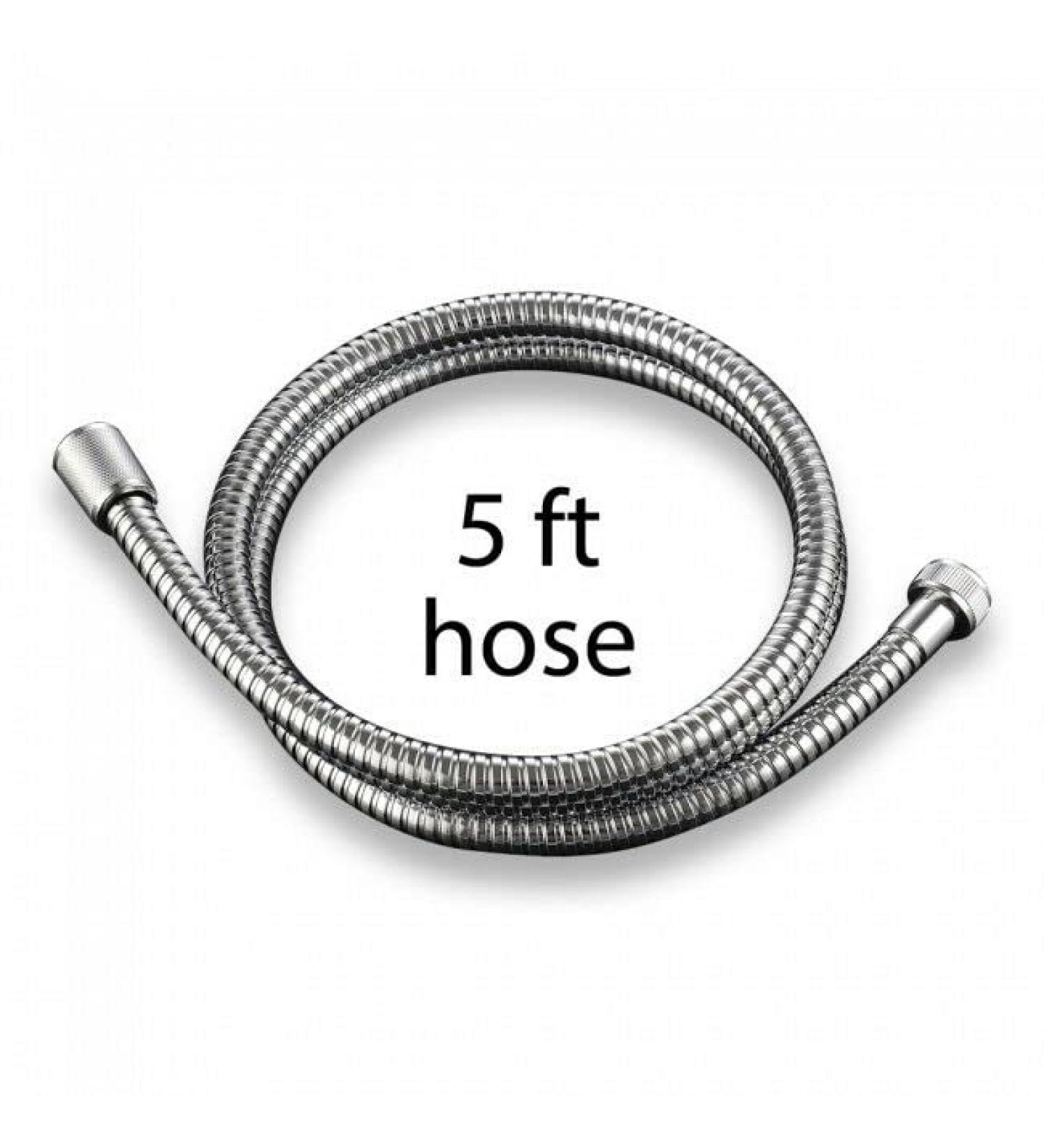 Stainless Steel Shower Hose  PVC-Free Silicon Innerlining (5-ft)
