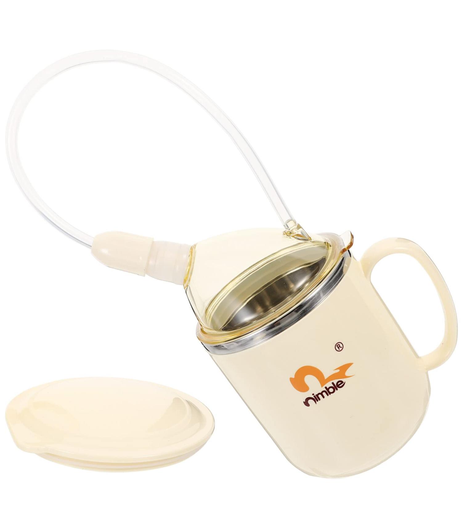 Healifty Adult Stainless Steel Drinking Cup with Lid & Straw - Ideal for Disabled & Elderly | Durable & Easy to Use for Water & Soup - Buy Online on GoSupps.com