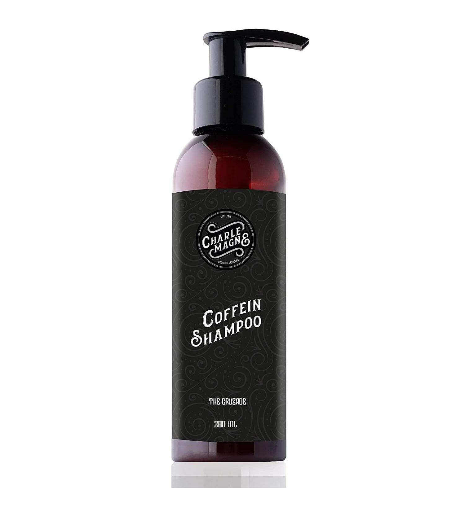 Charlemagne Caffeine Shampoo for Men - Anti Hair Loss & Hair Growth - 200ml Pump Dispenser - Buy Online on GoSupps.com