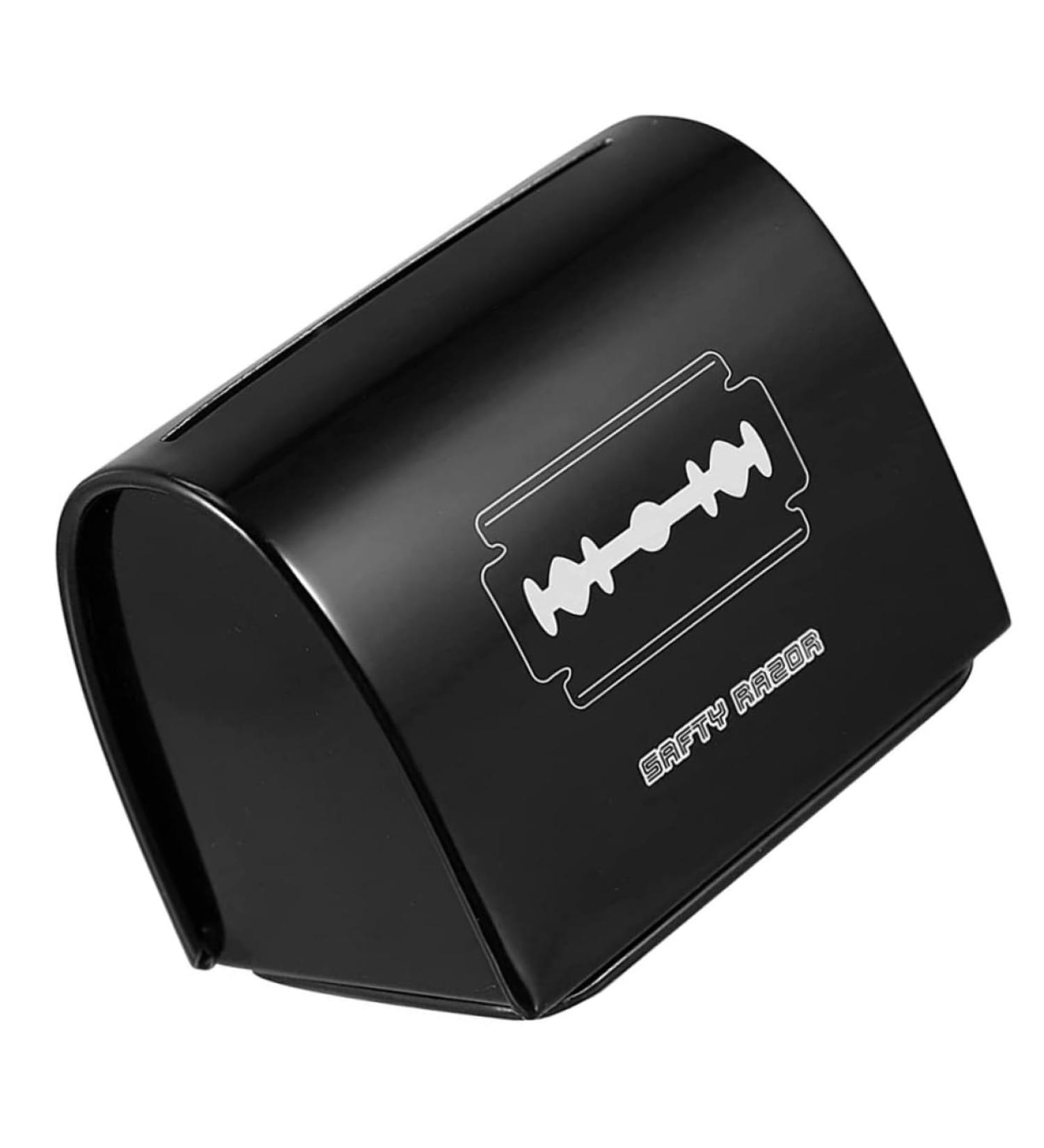 FRCOLOR 2-Piece Metal Razor Blades Recycling Box - Hair Removal Storage Bank - Durable Iron Clipper Storage Tank - Black - 6.5x6cm - Buy Online on GoSupps.com