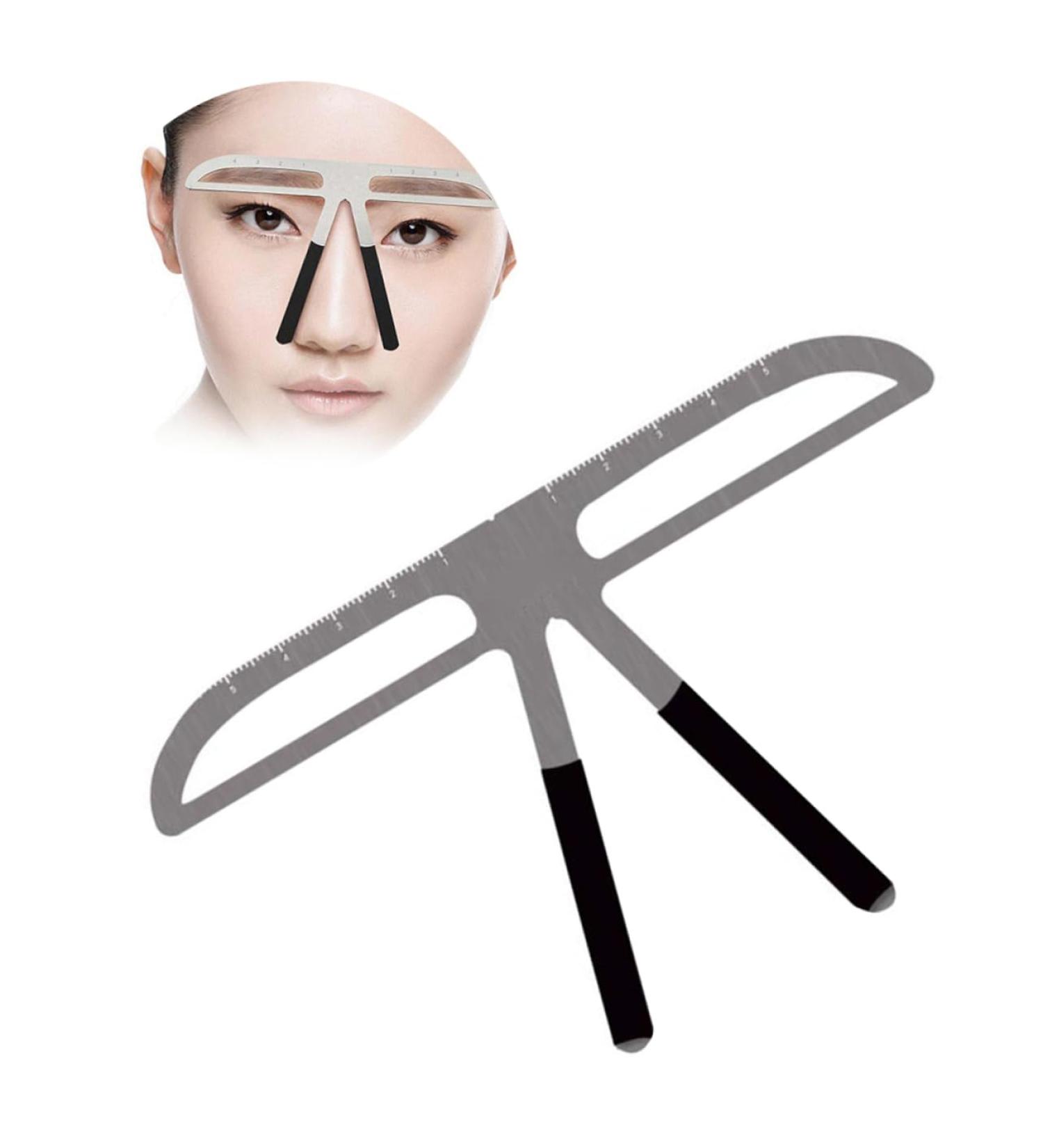 PLAFOPE Eyebrow Measuring Tool Three-point Eyebrow Ruler Kits Eyebrow Stencil Kit Eyebrow Card Eyebrow Shape - Buy Online on GoSupps.com