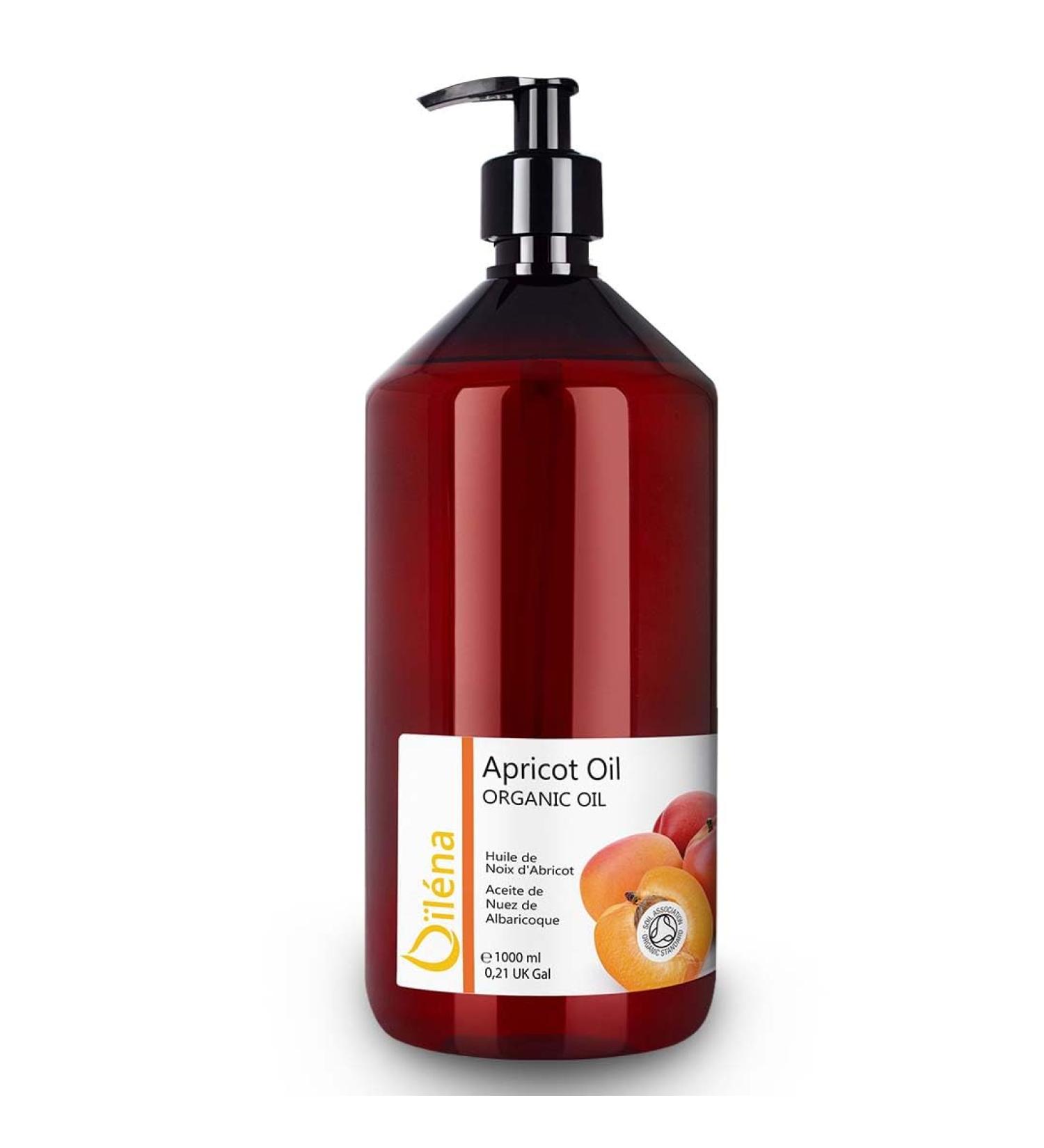 Organic apricot kernel oil native 100% pure organic oil intensive moisture care ideal for dry & sensitive skin improves hair nail & skin structure 1000 ml