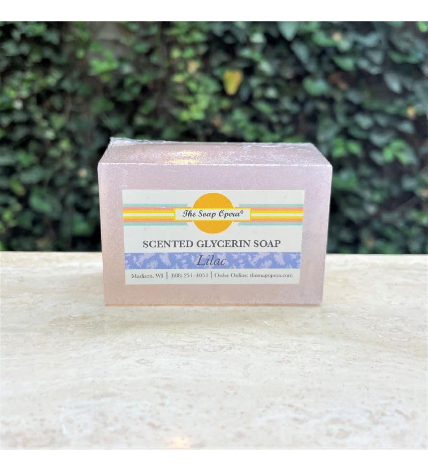 The Soap Opera Handcrafted Glycerin and Shea Butter Bar Soaps Pack of 3 (4.25 oz) bars Assorted Scents and Colors (Lilac)