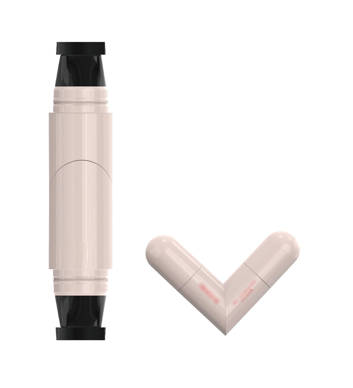 Hiccup Integrated Rotary Eyeliner Stamp Pen Double Head Liquid Pen with Smudge Protection Waterproof Winged Precision All Day Makeup Stamp Black - Buy Online on GoSupps.com