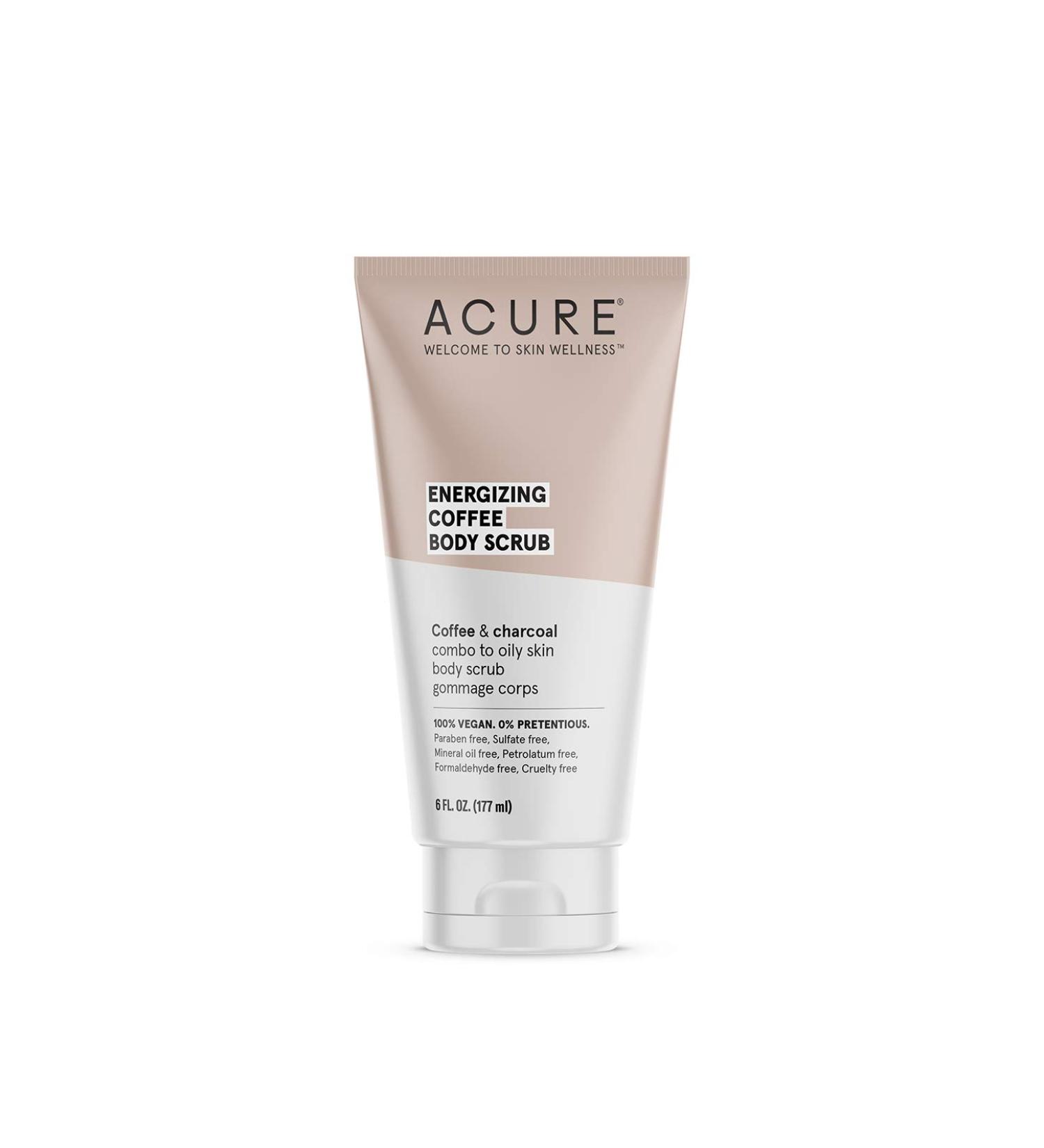 Acure Energizing Coffee Body Scrub 6 fl oz - Revitalize & Exfoliate Skin - Buy Online on GoSupps.com