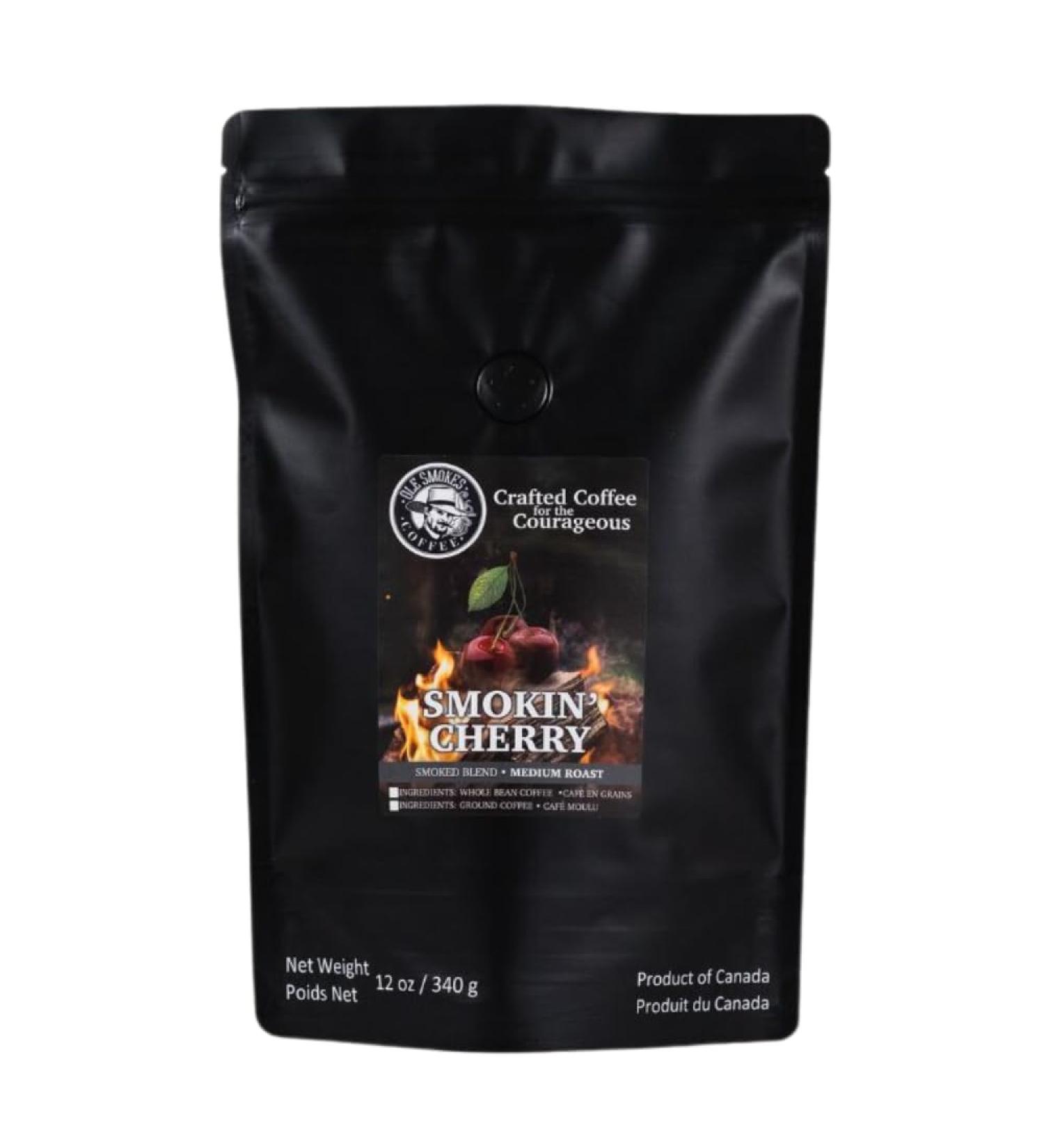 OLE Smokes Coffee | Whole Bean Coffee | Medium Roast | Smoked Blend | Smokin Cherry | 12 OZ Bag | Pack of 1 - Buy Online on GoSupps.com