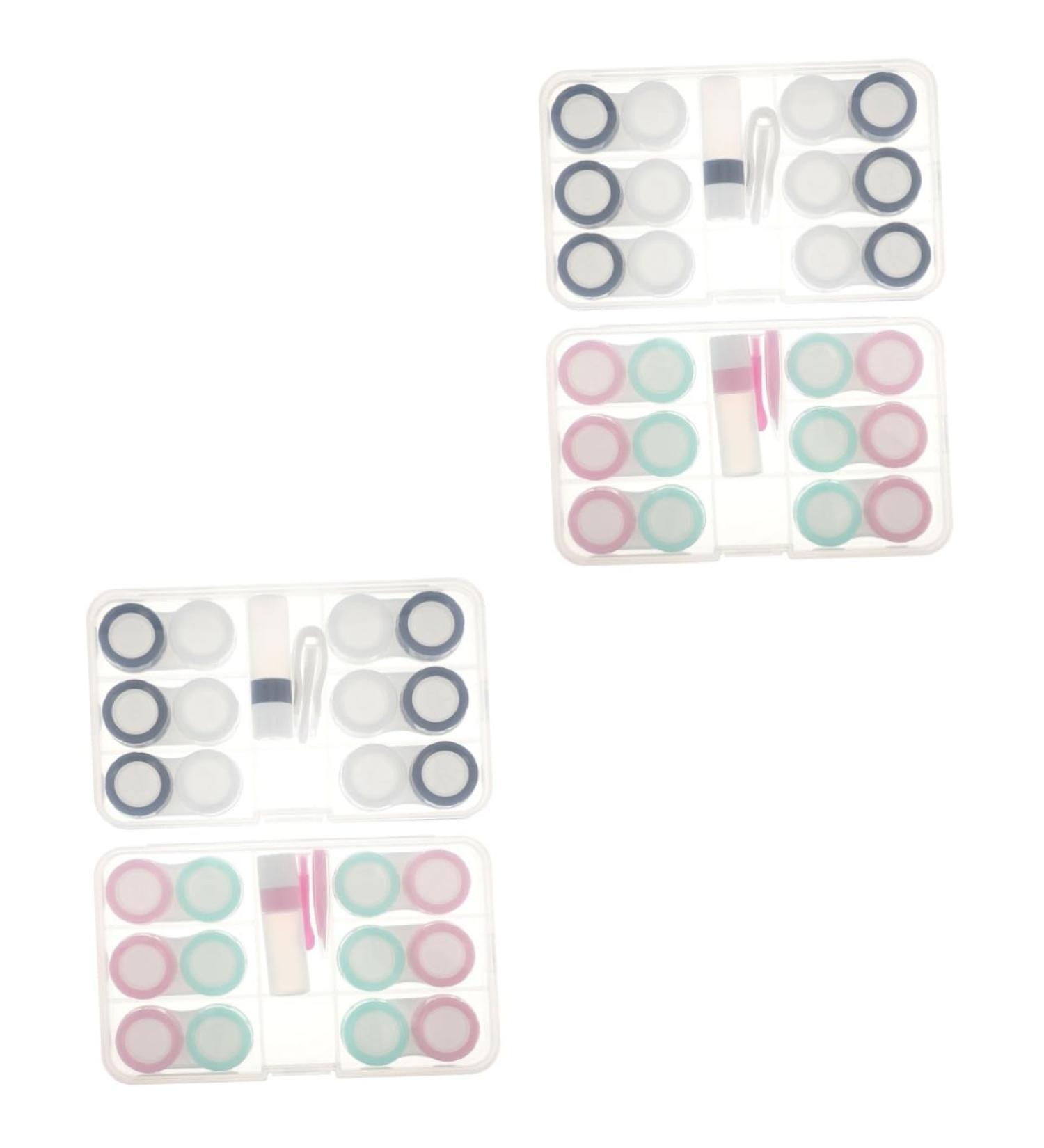 Lurrose 4-Piece Travel & Home Mini Eye Care Set - Eye Soak Remover with Creative Case & Lens Holder | Perfect for International Shipping - Buy Online on GoSupps.com