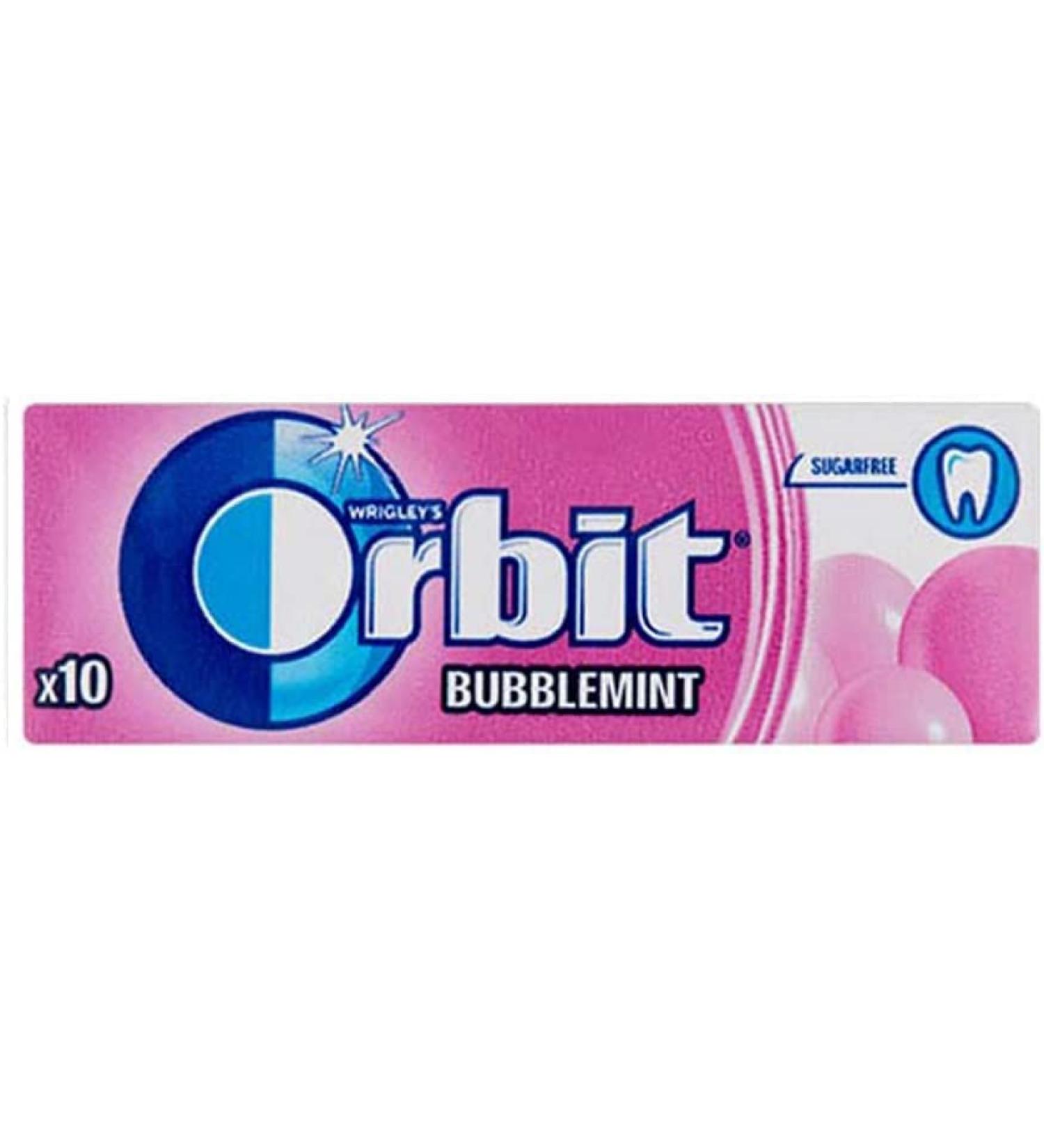 6 Packs Wrigley's Orbit Bubblemint Sugar Free Chewing Gum Helps keep Teeth Clean And Mouth Fresh