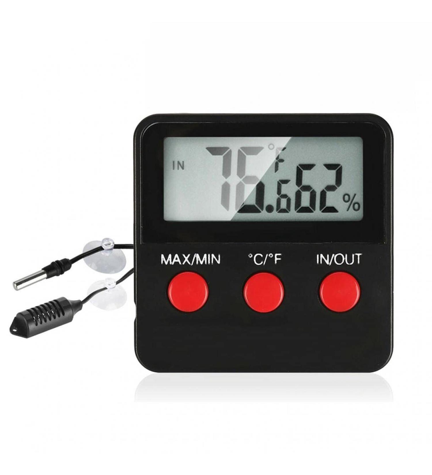 Digital Thermometer & Hygrometer for Terrarium Reptiles | Accurate Sensor for Reptile Incubators Aquariums & Poultry - Buy Online on GoSupps.com