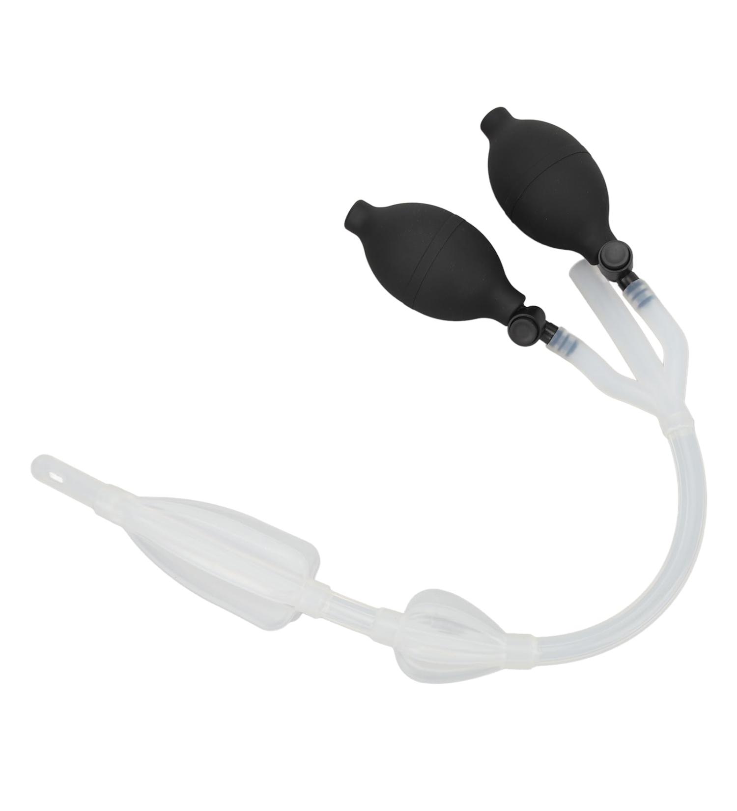 Silicone Enema Douche Bulb - Dual Side Openings Inflatable Double Bulb for Health Care | International Shipping - Buy Online on GoSupps.com