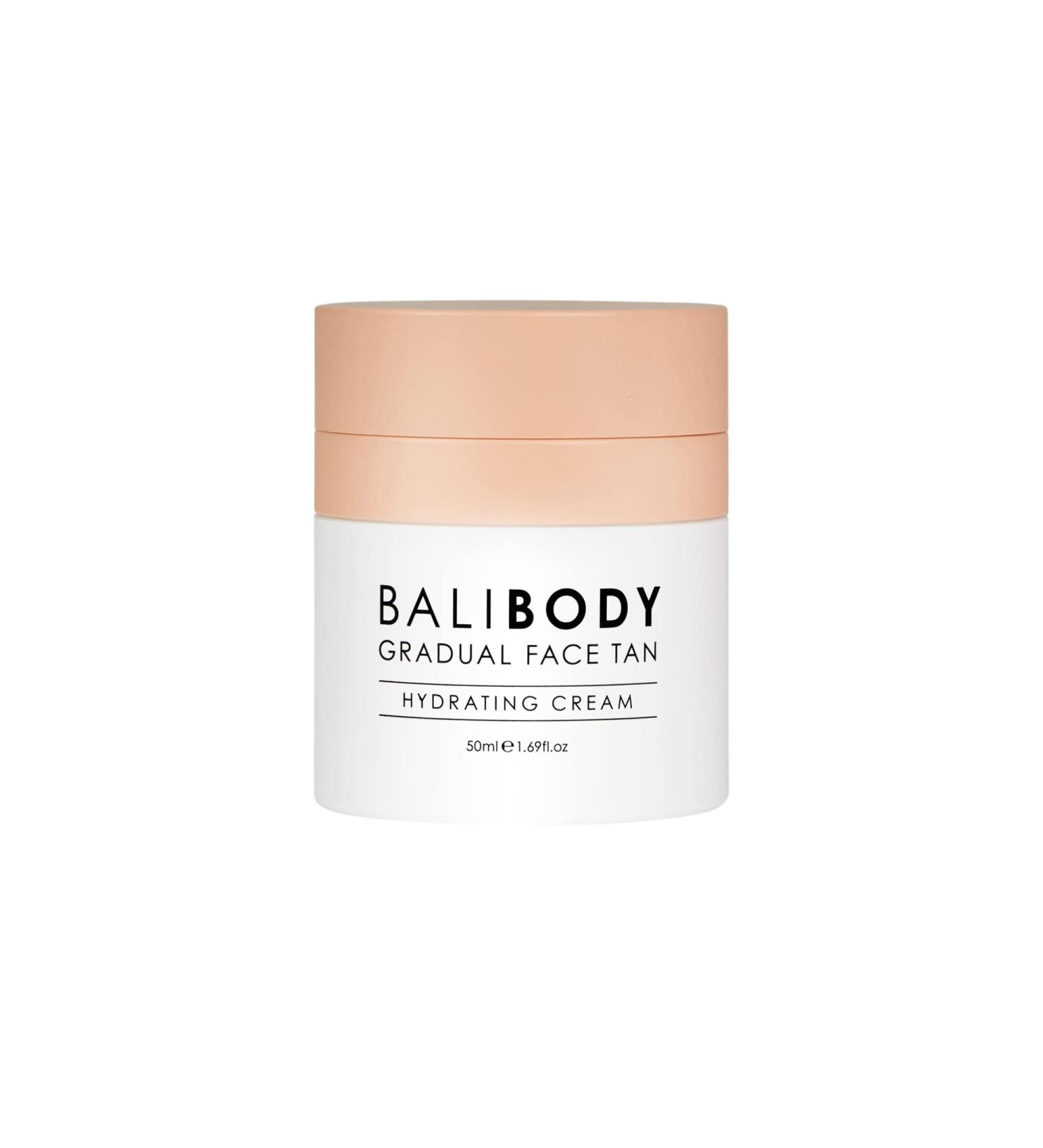 BALI BODY Gradual Face Tan Hydrating Cream | Whipped Self Tanning Lotion | Natural DHA Self Tanner with Shea Butter and Nourishing Oils | Anti-Aging Vegan Formula | 50ml - Buy Online on GoSupps.com