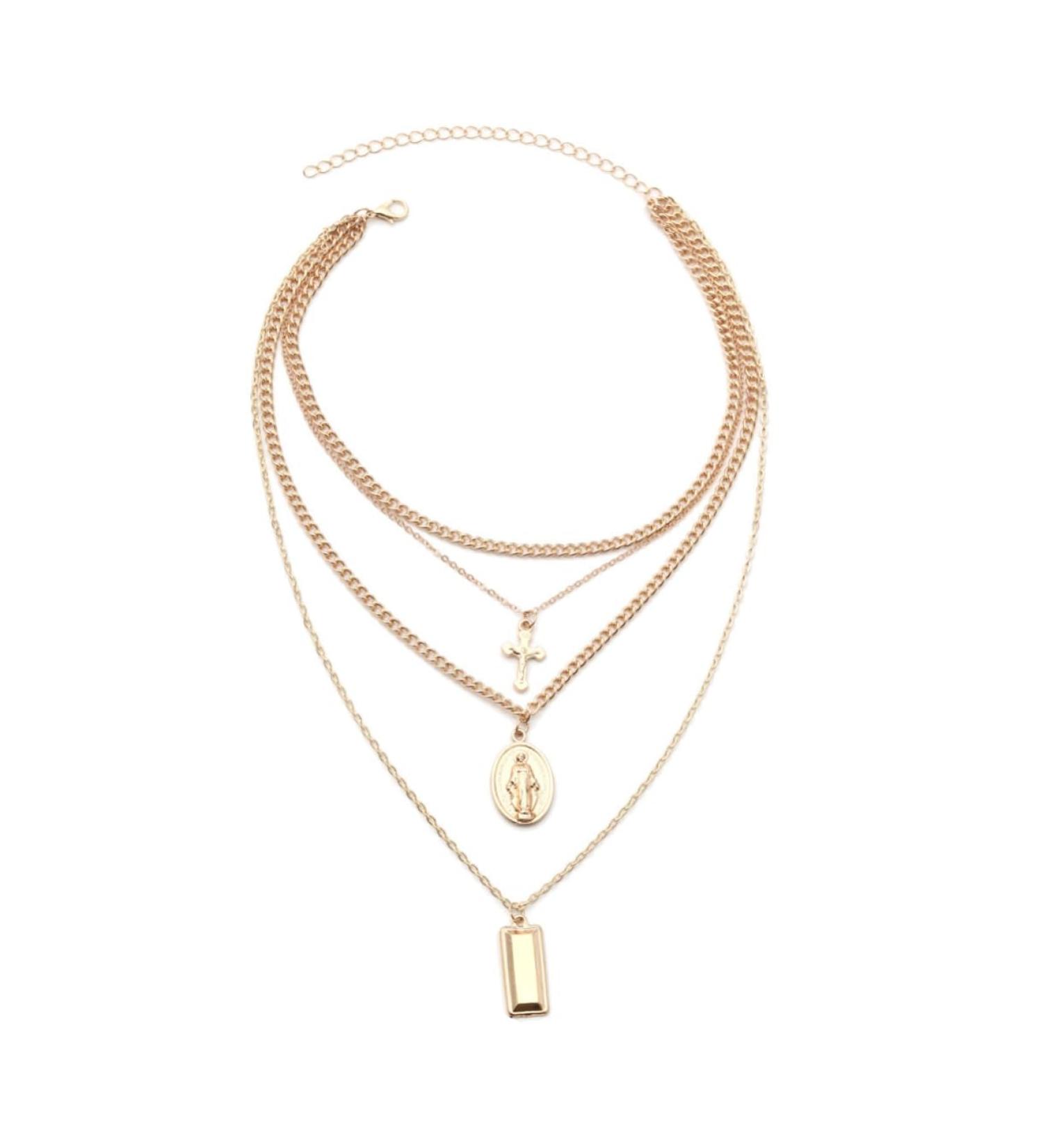 COLLBATH Necklaces Choker Necklace Women Chain Multilayer Necklace Pendant Miss Vintage Jewelry - Buy Online on GoSupps.com