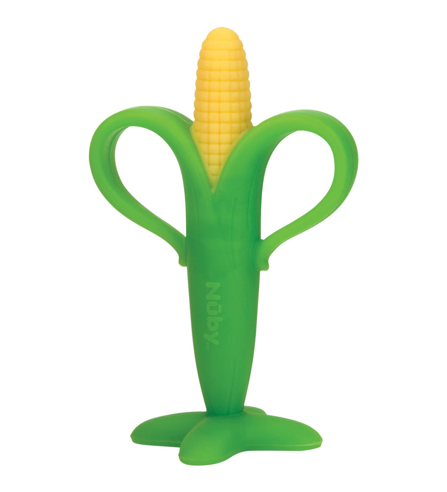 Nuby Corncob Shape Teething Aid for 3M+ - Multicolored | Safe & Soothing Relief - 1 Pack - Buy Online on GoSupps.com