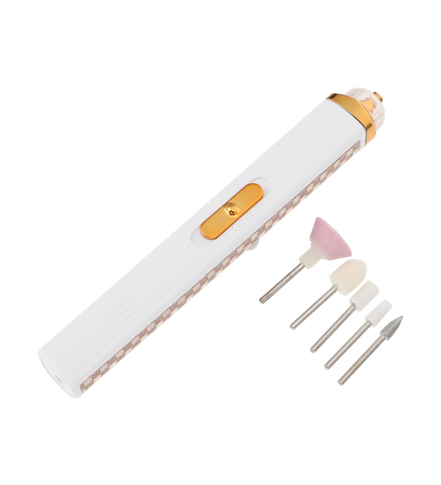 POPETPOP nail polisher nail drill buffer nail art drill kit nail art polisher nail art machine Mini Electric nail tools electric acrylic nail drill electric drill abs white manicure 15.2X2X2CM White - Buy Online on GoSupps.com