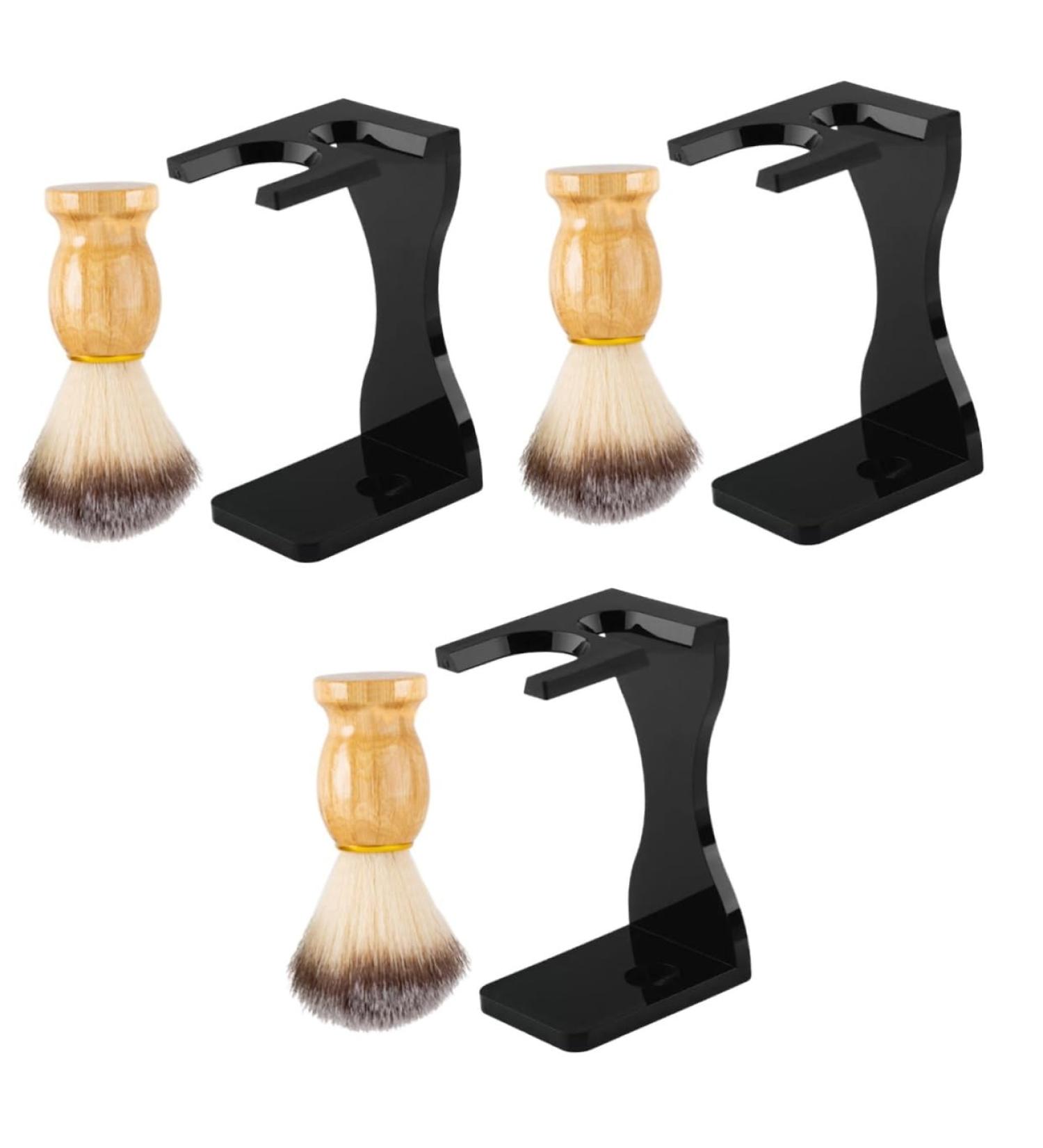 3-Piece Shaving Set: Safety Razor Brush & Stand Ultimate Beard Care Toolkit - Buy Online on GoSupps.com