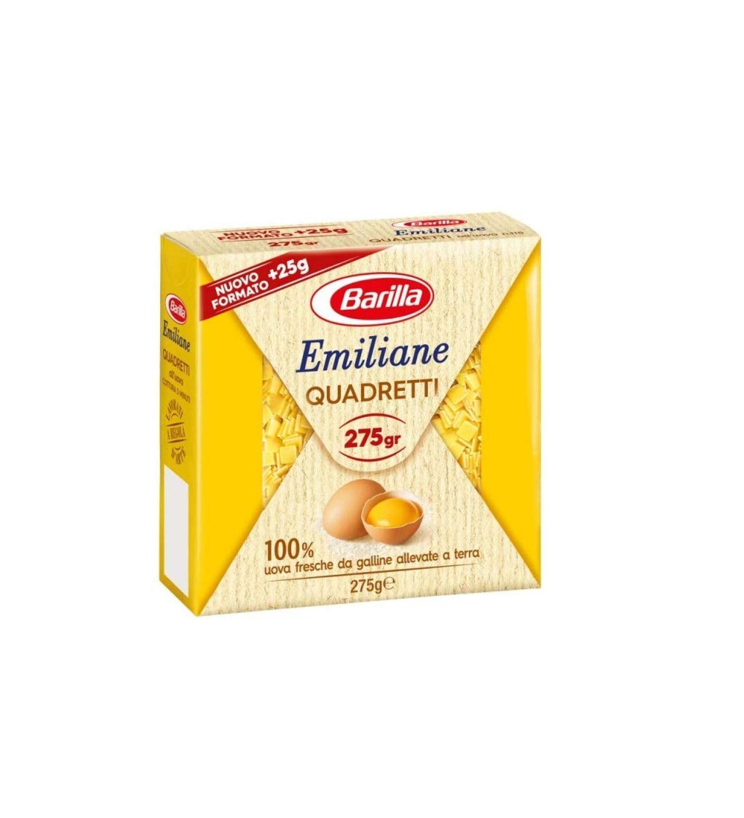 10x Barilla Emiliane egg squares n 115 noedels met and 275g