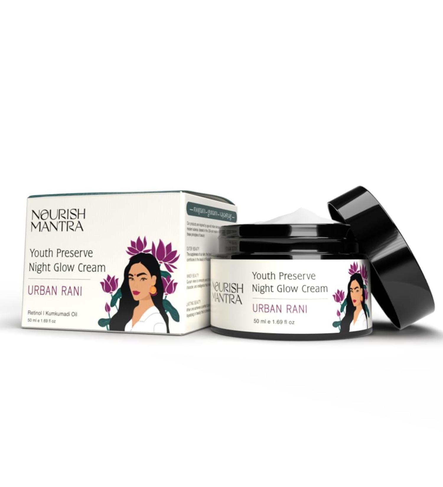 SODEN Urban Youth Preserve Night Glow Cream - Retinol Hyaluronic Acid CICA Ashwagandha | Hydrate & Repair Skin | Anti-Aging | 50ml - All Skin Types - Buy Online on GoSupps.com