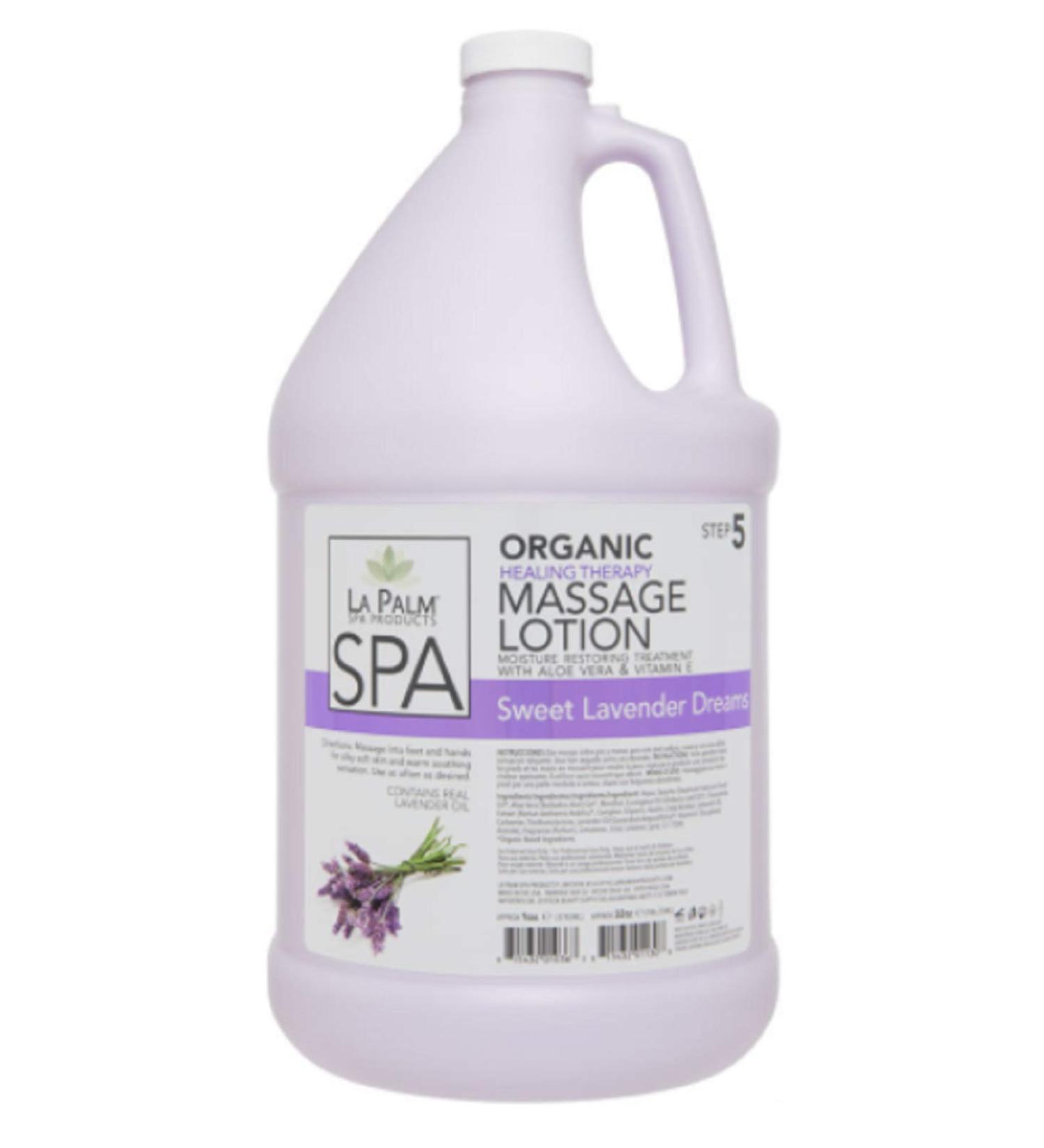 La Palm Lavender Warm Sensation Healing Therapy Massage Lotion with Aloe Vera and Avocado Oil 1 Gal. by La Palm