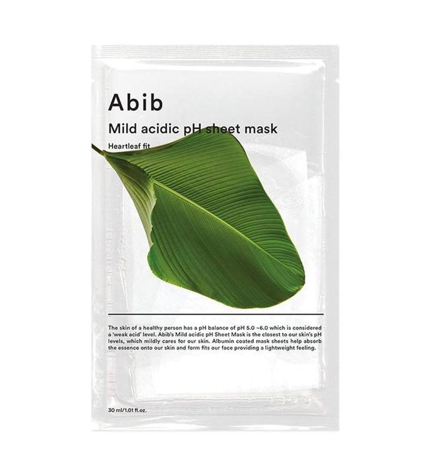 Abib Mild acidic pH Sheet Mask Heartleaf Fit 30ml - Buy Online on GoSupps.com