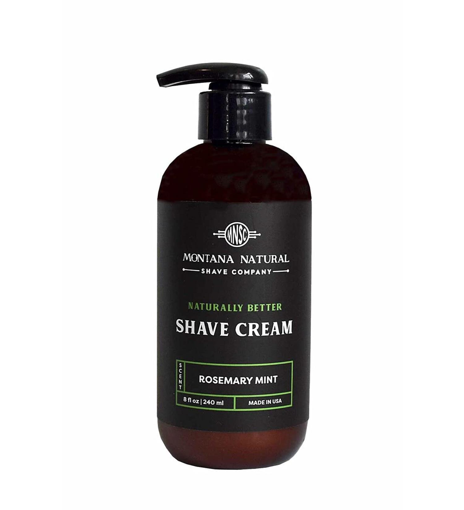 MNSC Rosemary Mint Shave Cream - Hypoallergenic All-Natural & Handcrafted in USA | Smooth Shaving for All Skin Types - Buy Online on GoSupps.com